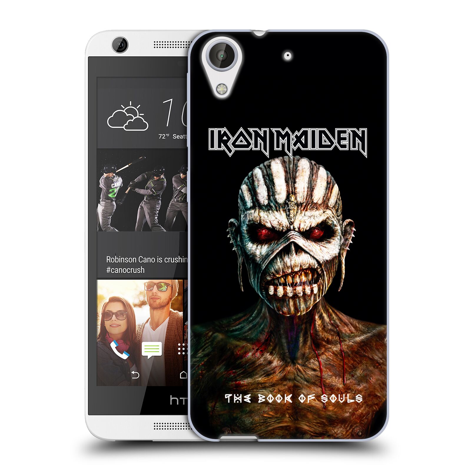 HEAD CASE silikonový obal na mobil HTC Desire 626 Heavymetalová skupina Iron Maiden The Book Of Souls