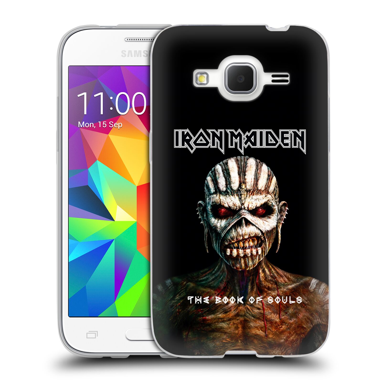 HEAD CASE silikonový obal na mobil Samsung Galaxy Core Prime (G360) Heavymetalová skupina Iron Maiden The Book Of Souls