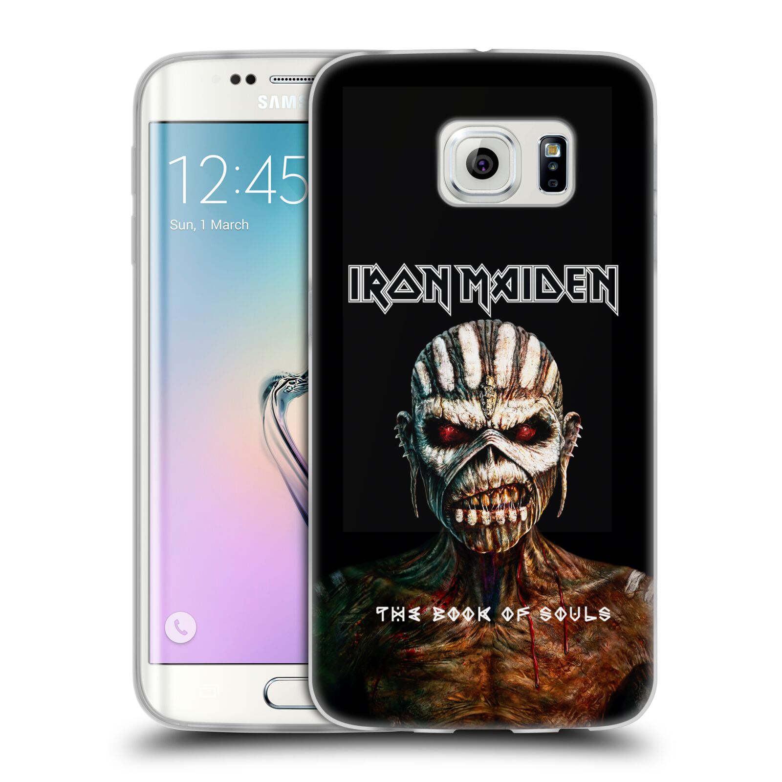 HEAD CASE silikonový obal na mobil Samsung Galaxy S6 EDGE Heavymetalová skupina Iron Maiden The Book Of Souls