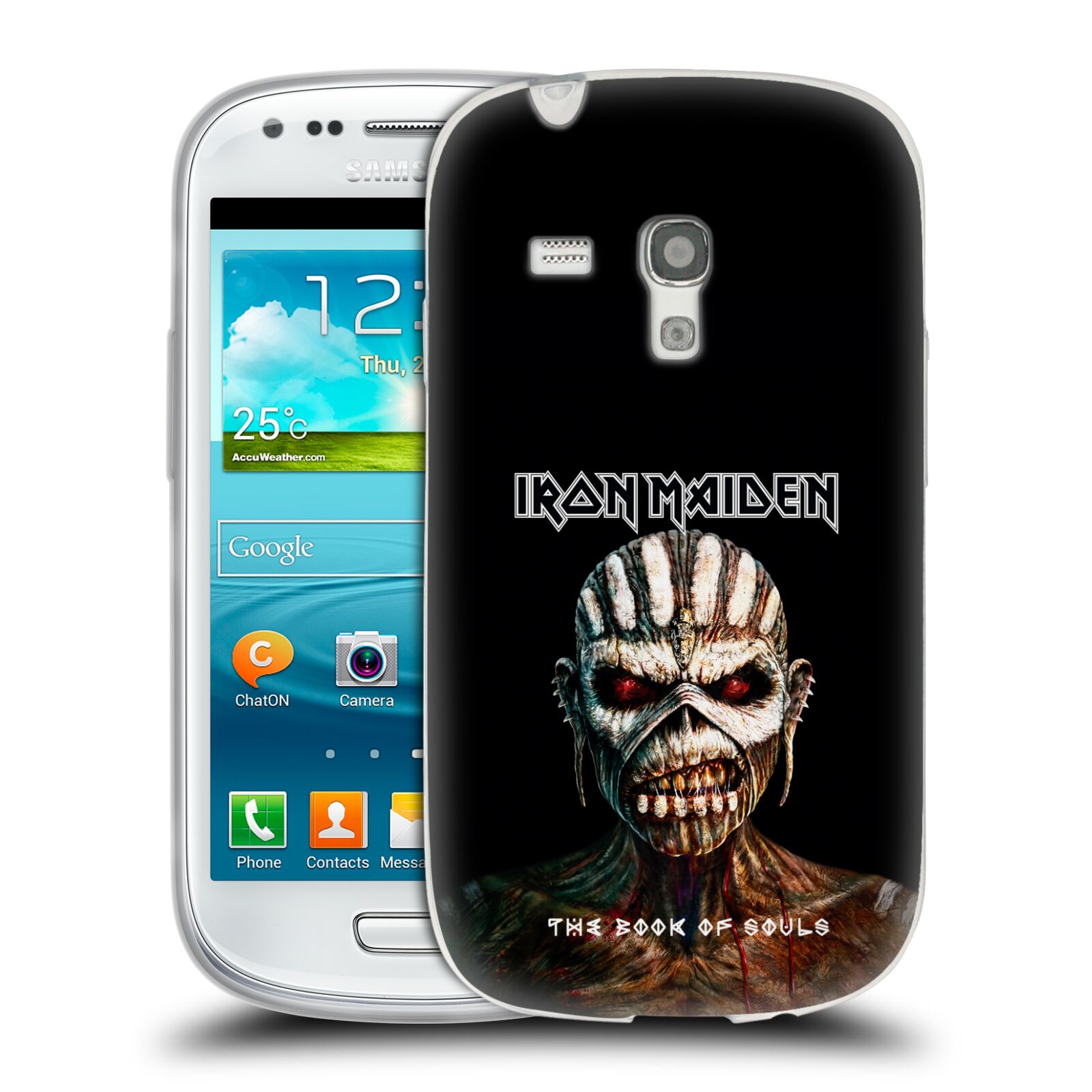 HEAD CASE silikonový obal na mobil Samsung Galaxy S3 MINI Heavymetalová skupina Iron Maiden The Book Of Souls