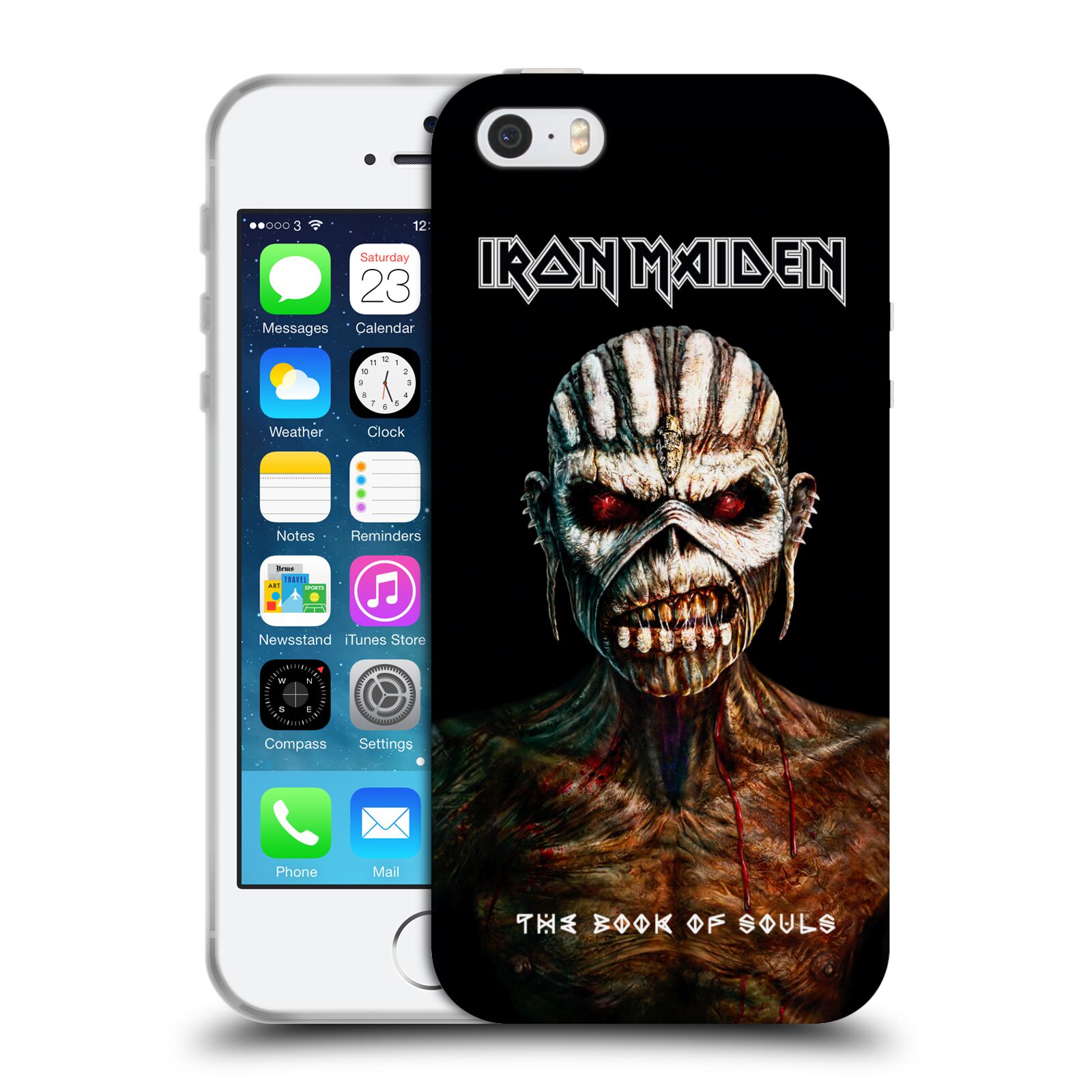 HEAD CASE silikonový obal na mobil Apple Iphone 5/5S Heavymetalová skupina Iron Maiden The Book Of Souls