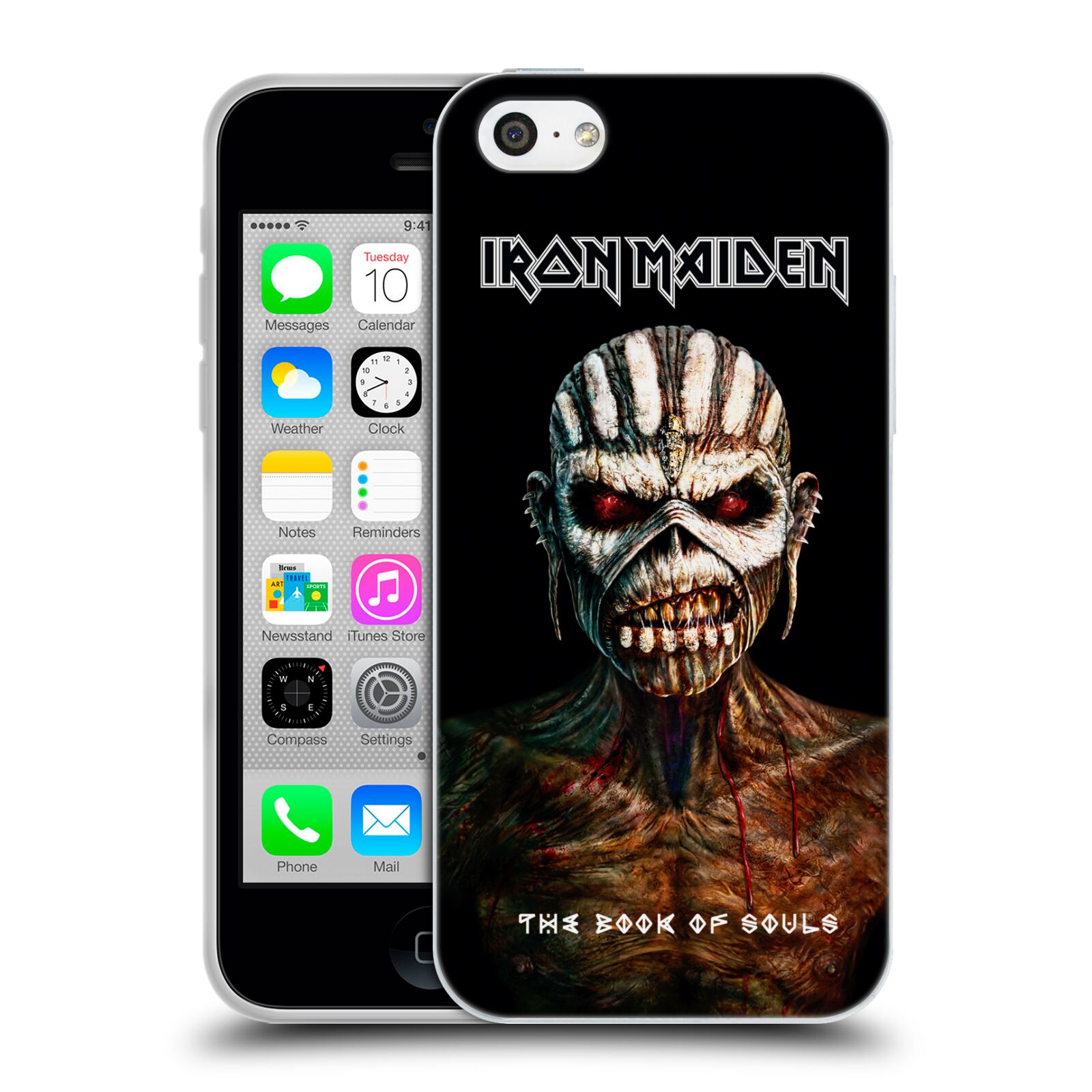 HEAD CASE silikonový obal na mobil Apple Iphone 5C Heavymetalová skupina Iron Maiden The Book Of Souls