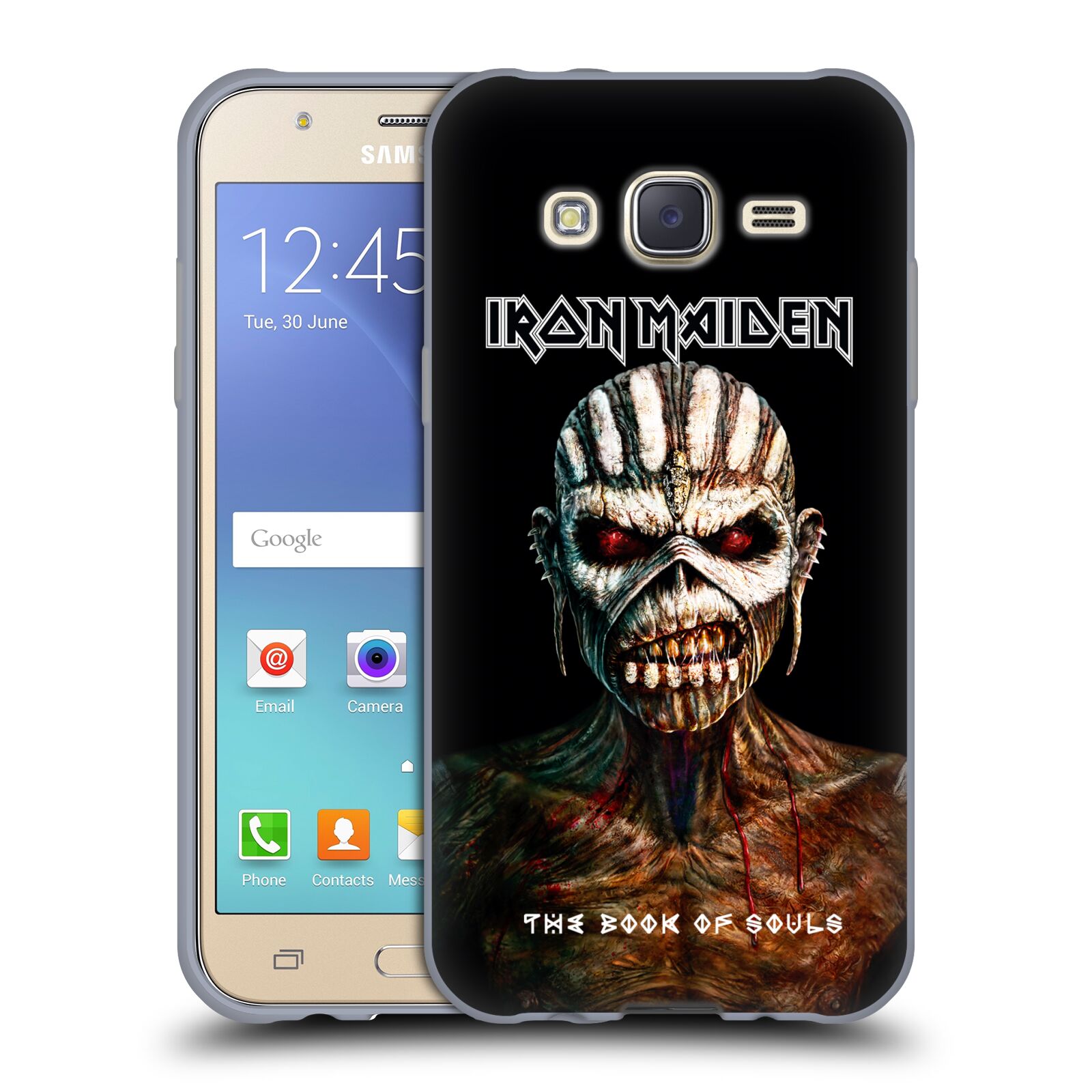 HEAD CASE silikonový obal na mobil Samsung Galaxy J5 2015 (J500) Heavymetalová skupina Iron Maiden The Book Of Souls