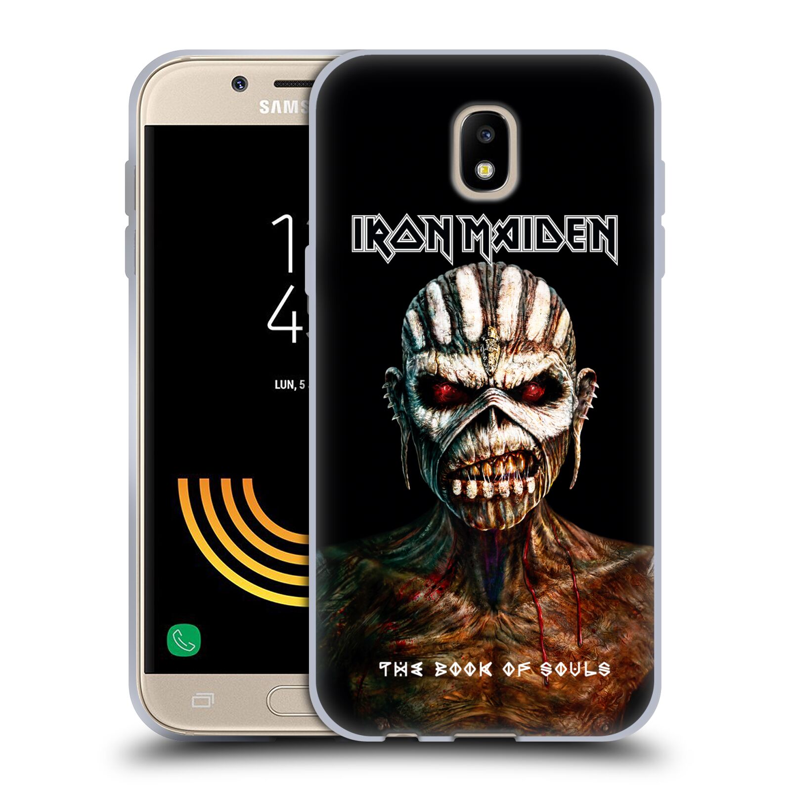 HEAD CASE silikonový obal na mobil Samsung Galaxy J5 2017 Heavymetalová skupina Iron Maiden The Book Of Souls