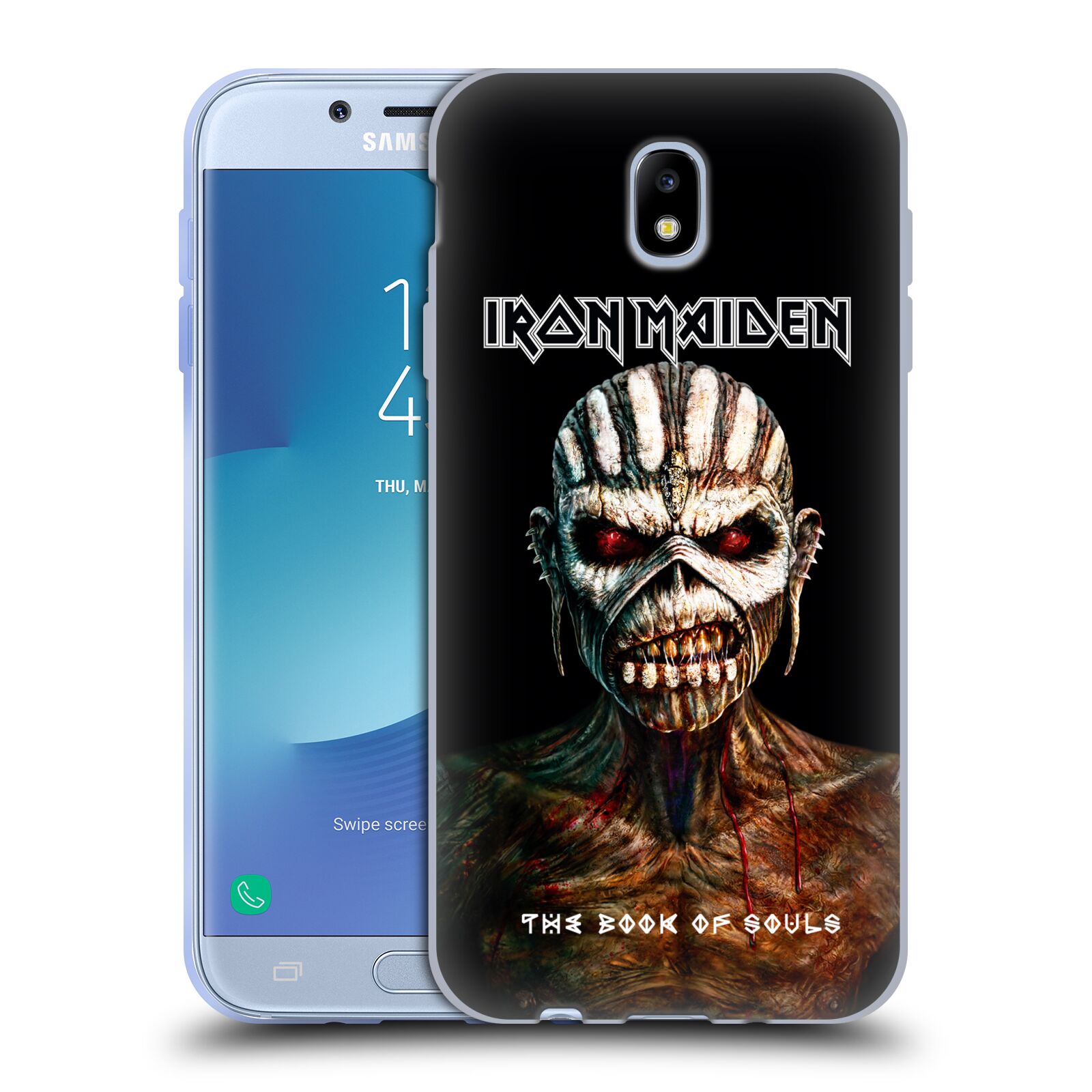 HEAD CASE silikonový obal na mobil Samsung Galaxy J7 2017 Heavymetalová skupina Iron Maiden The Book Of Souls