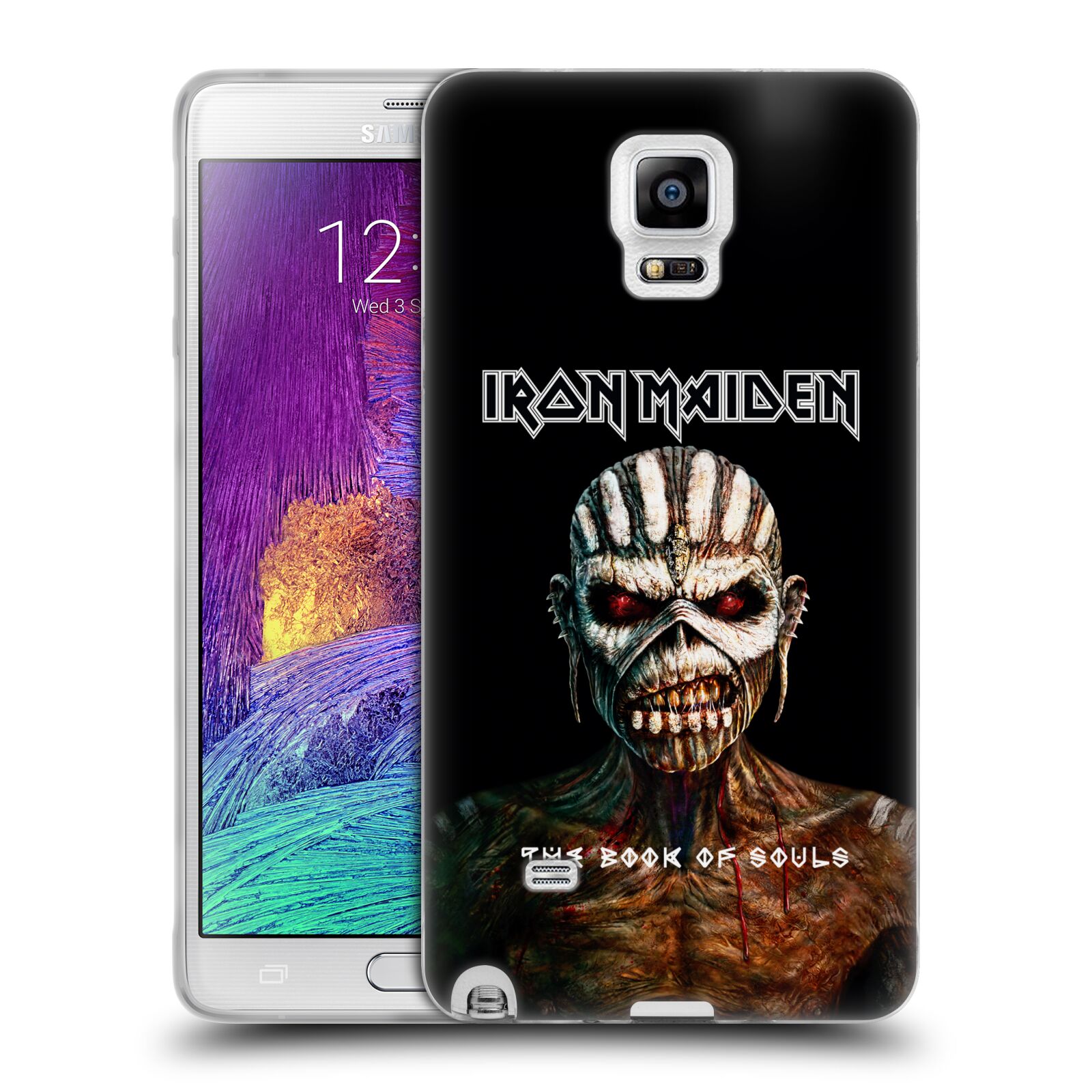 HEAD CASE silikonový obal na mobil Samsung Galaxy Note 4 Heavymetalová skupina Iron Maiden The Book Of Souls