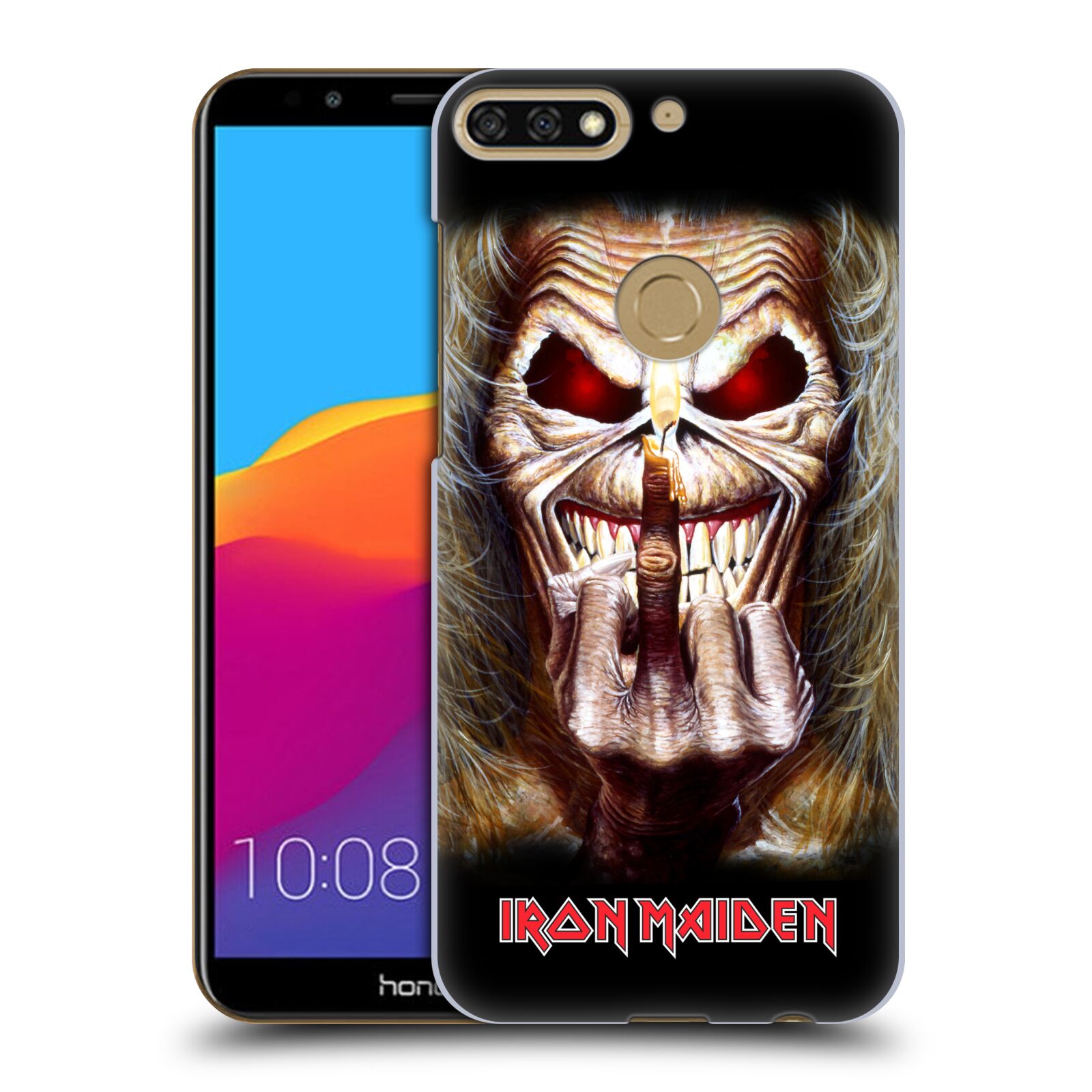 HEAD CASE plastový obal na mobil Honor 7c Heavymetalová skupina Iron Maiden gesto