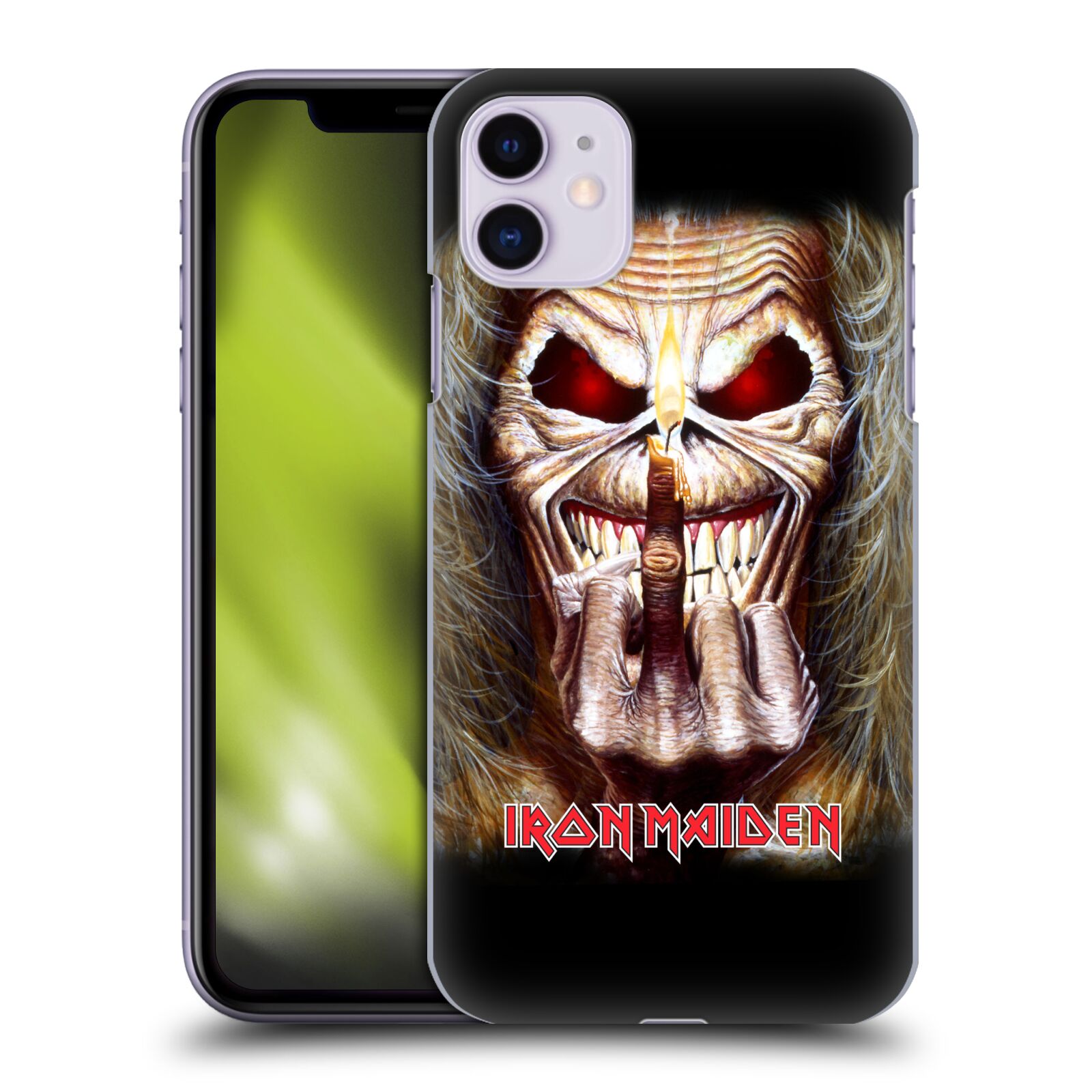 Pouzdro na mobil Apple Iphone 11 - HEAD CASE - Heavymetalová skupina Iron Maiden gesto