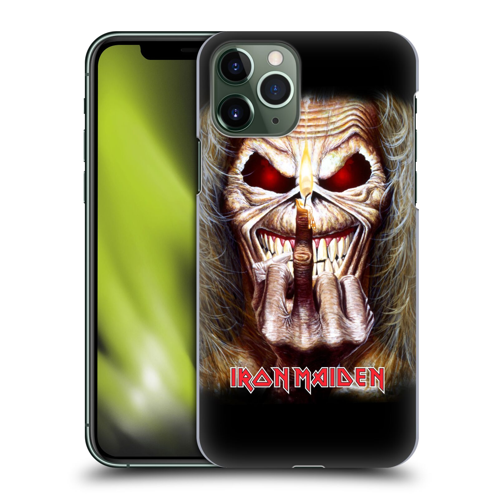 Pouzdro na mobil Apple Iphone 11 PRO - HEAD CASE - Heavymetalová skupina Iron Maiden gesto
