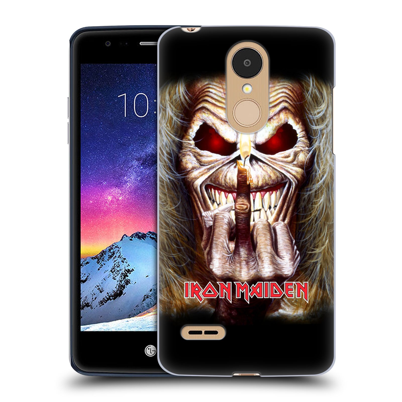 HEAD CASE plastový obal na mobil LG K9 / K8 2018 Heavymetalová skupina Iron Maiden gesto