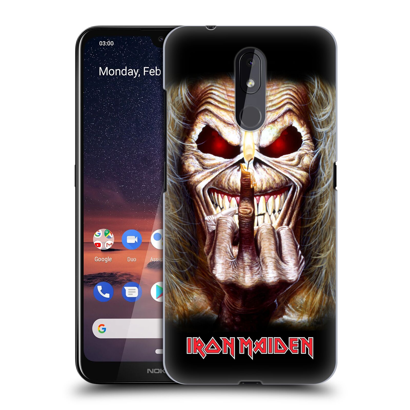 Pouzdro na mobil Nokia 3.2 - HEAD CASE - Heavymetalová skupina Iron Maiden gesto