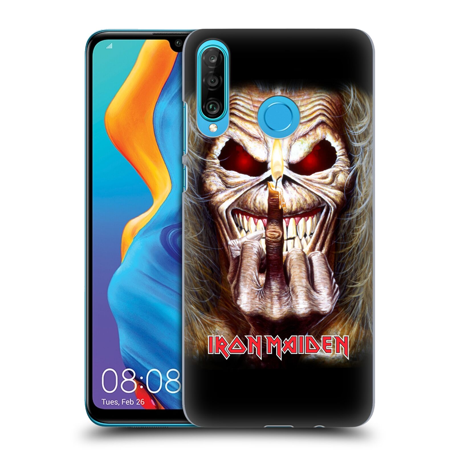 Pouzdro na mobil Huawei P30 LITE - HEAD CASE - Heavymetalová skupina Iron Maiden gesto