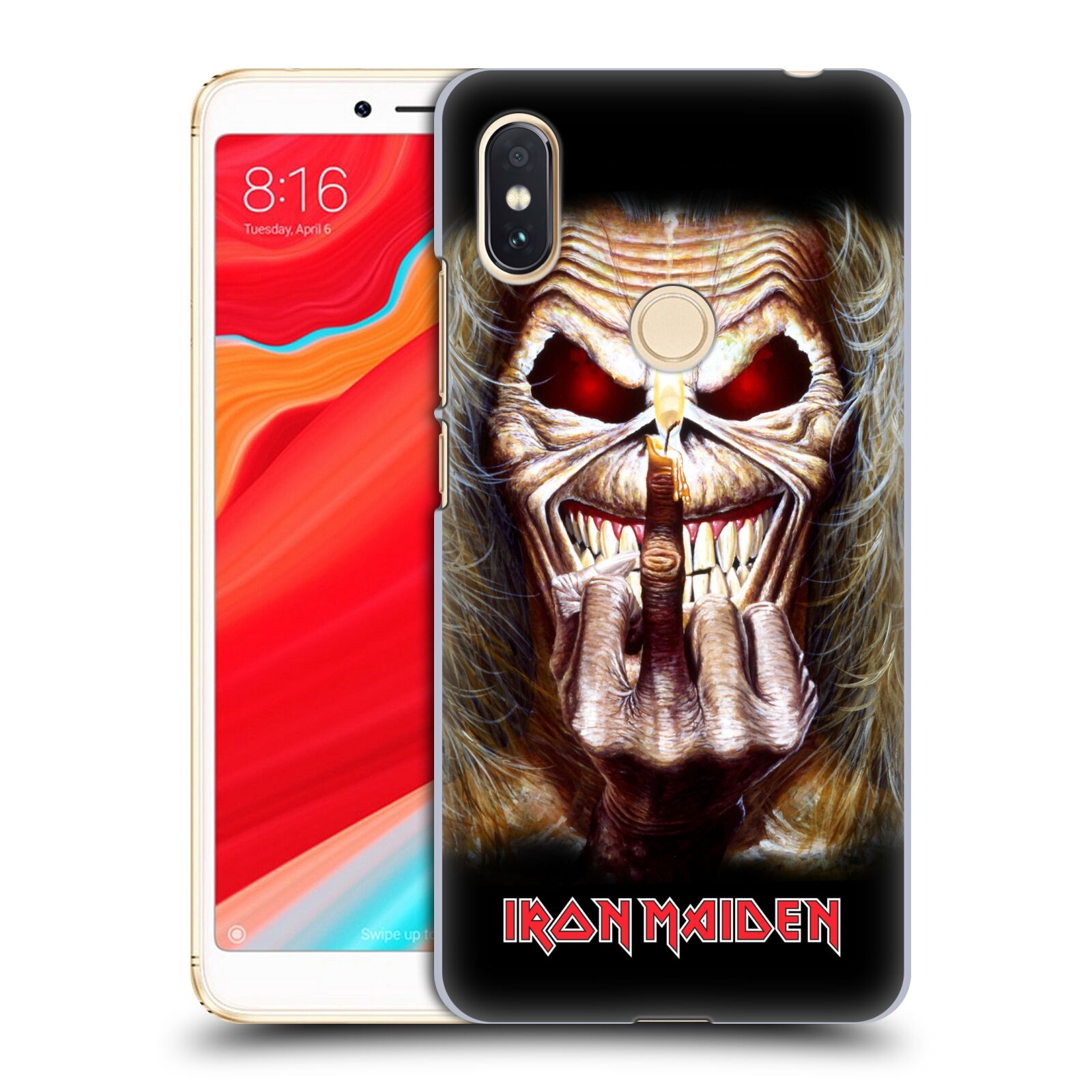 HEAD CASE plastový obal na mobil Xiaomi Redmi S2 Heavymetalová skupina Iron Maiden gesto