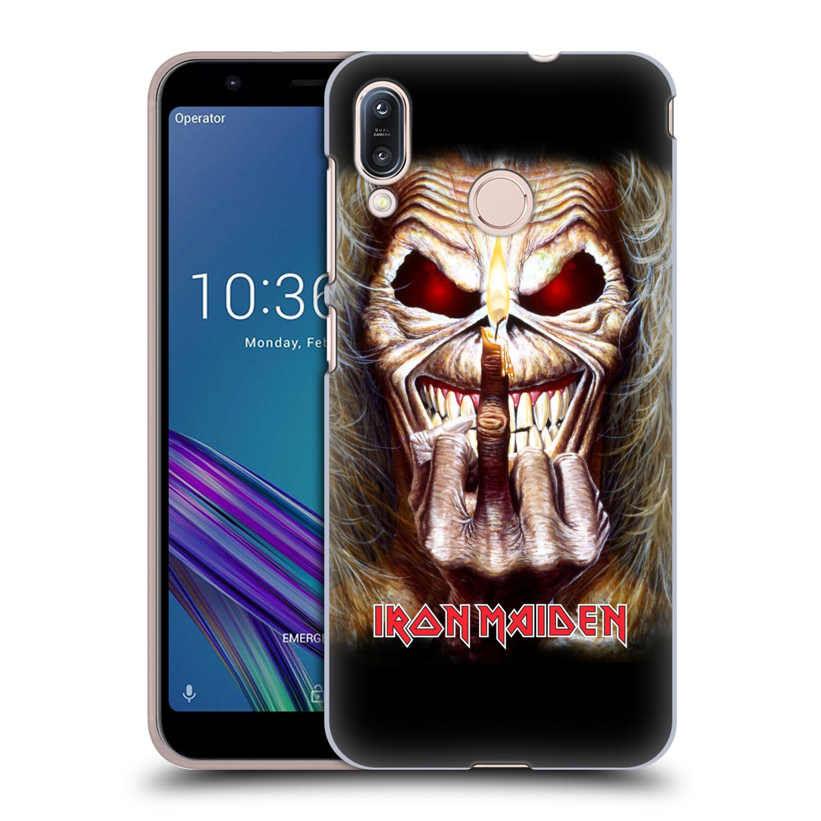 Pouzdro na mobil Asus Zenfone Max M1 (ZB555KL) - HEAD CASE - Heavymetalová skupina Iron Maiden gesto
