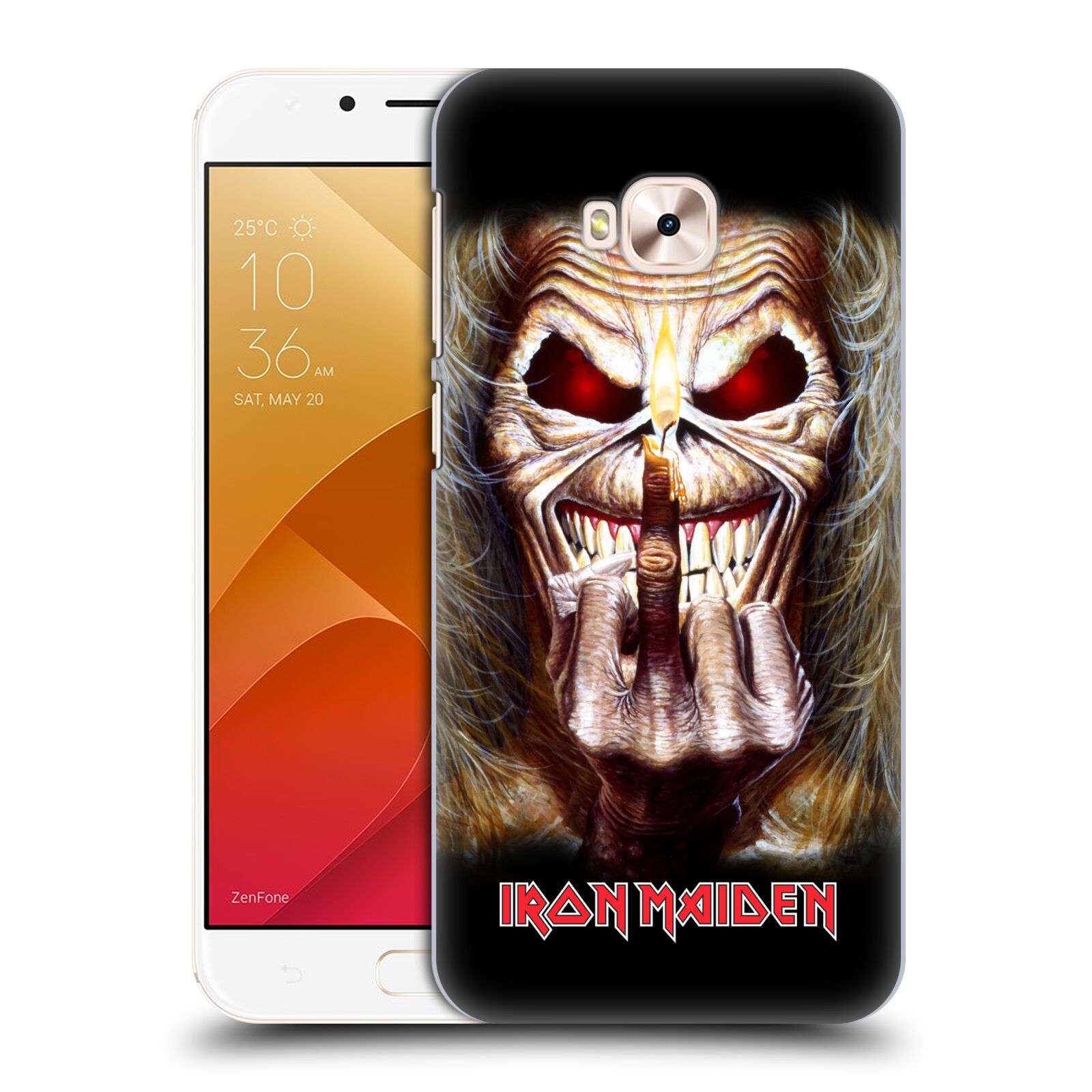 HEAD CASE plastový obal na mobil Asus Zenfone 4 Selfie Pro ZD552KL Heavymetalová skupina Iron Maiden gesto