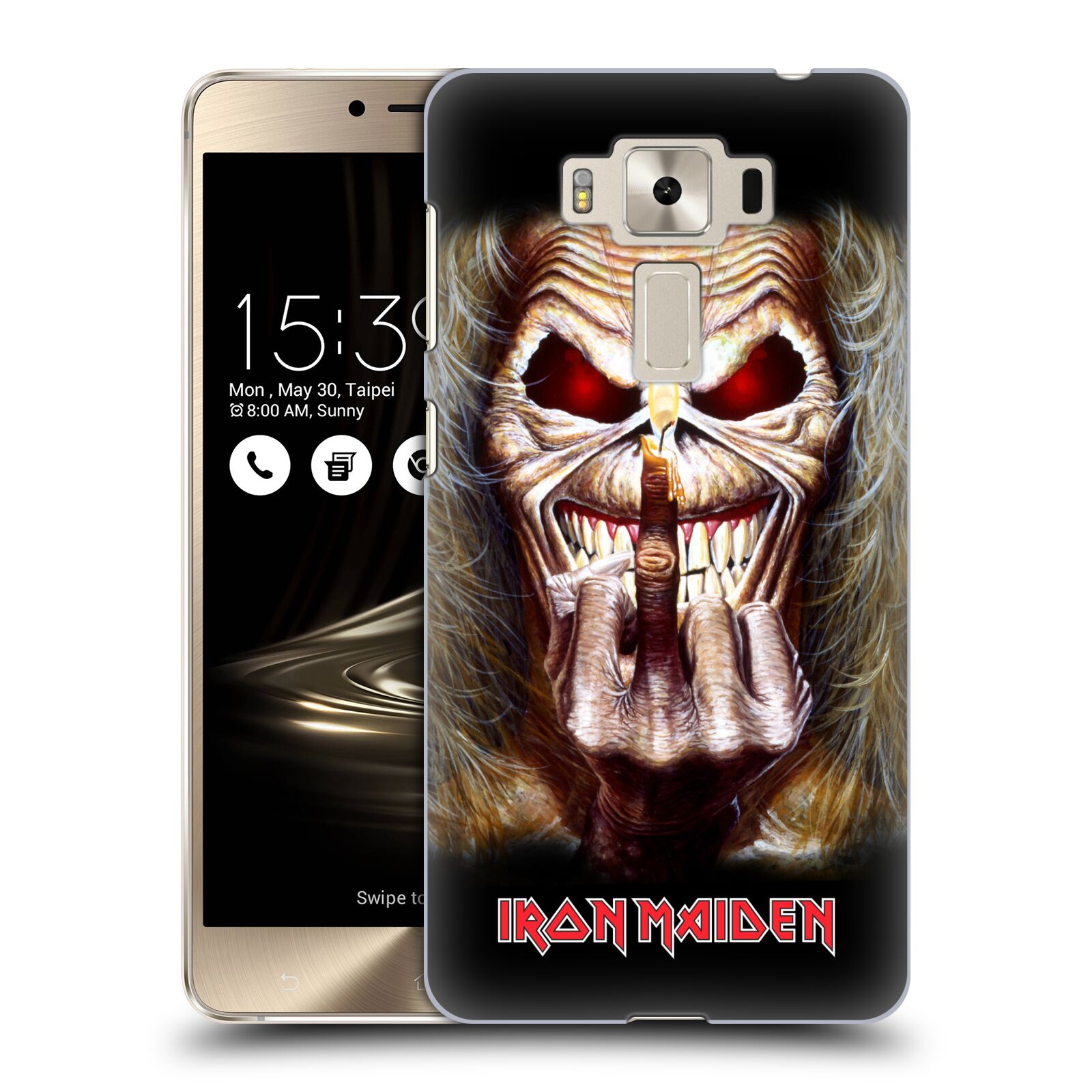 HEAD CASE plastový obal na mobil Asus Zenfone 3 DELUXE ZS550KL Heavymetalová skupina Iron Maiden gesto