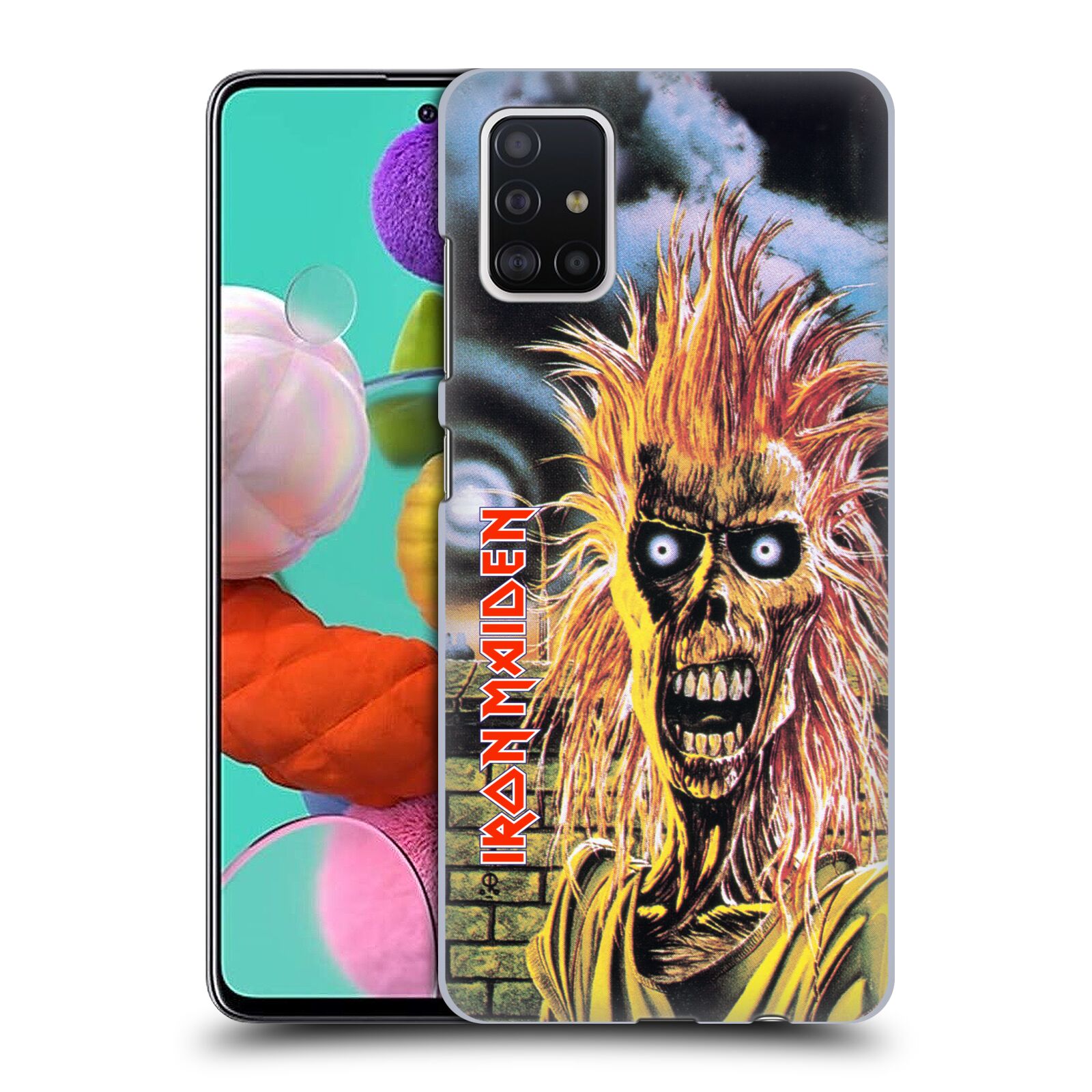 Pouzdro na mobil Samsung Galaxy A51 - HEAD CASE - Heavymetalová skupina Iron Maiden punker