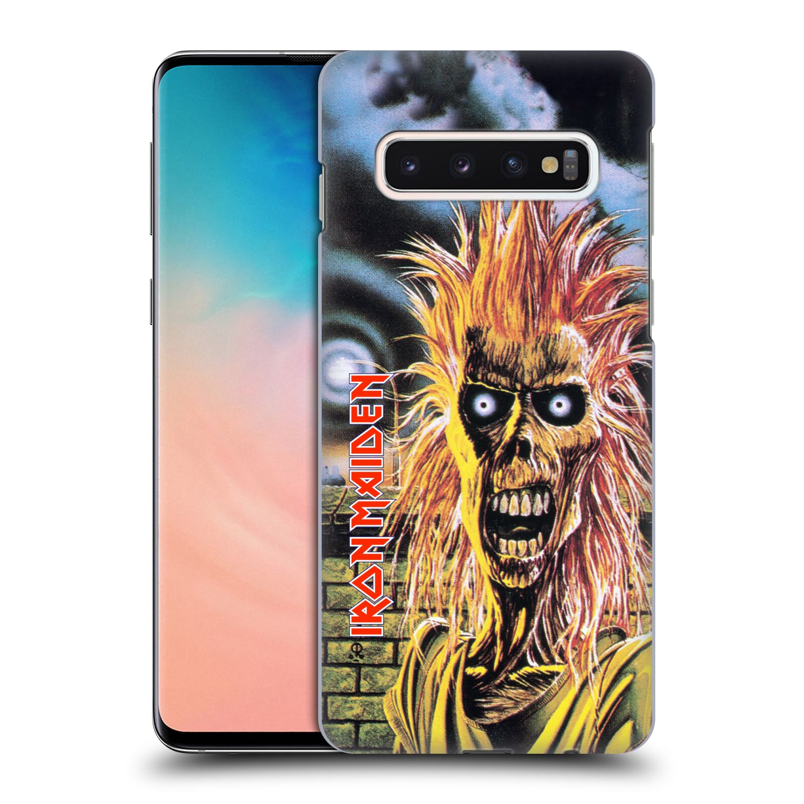 Pouzdro na mobil Samsung Galaxy S10 - HEAD CASE - Heavymetalová skupina Iron Maiden punker