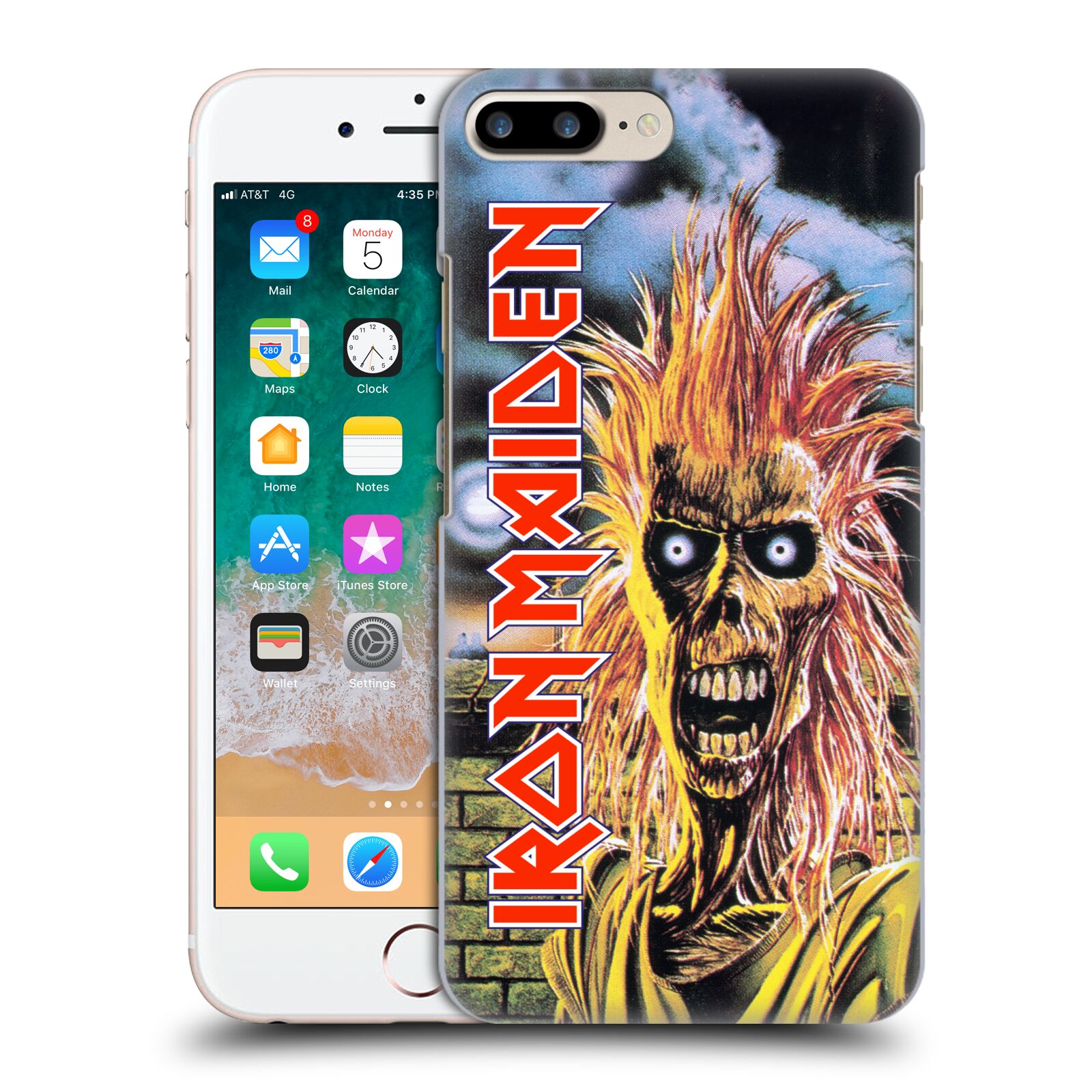 Plastové pouzdro pro mobil Apple Iphone 8 PLUS Heavymetalová skupina Iron Maiden punker