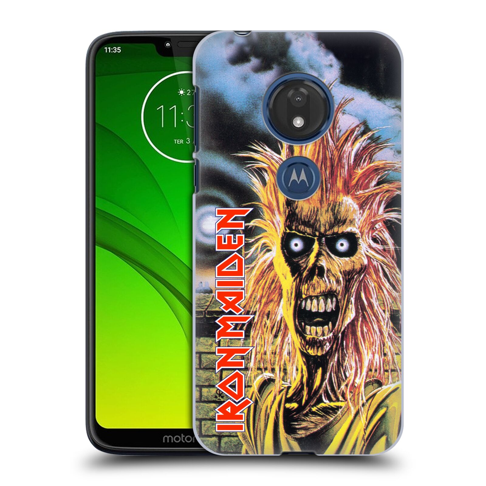 Pouzdro na mobil Motorola Moto G7 Play Heavymetalová skupina Iron Maiden punker