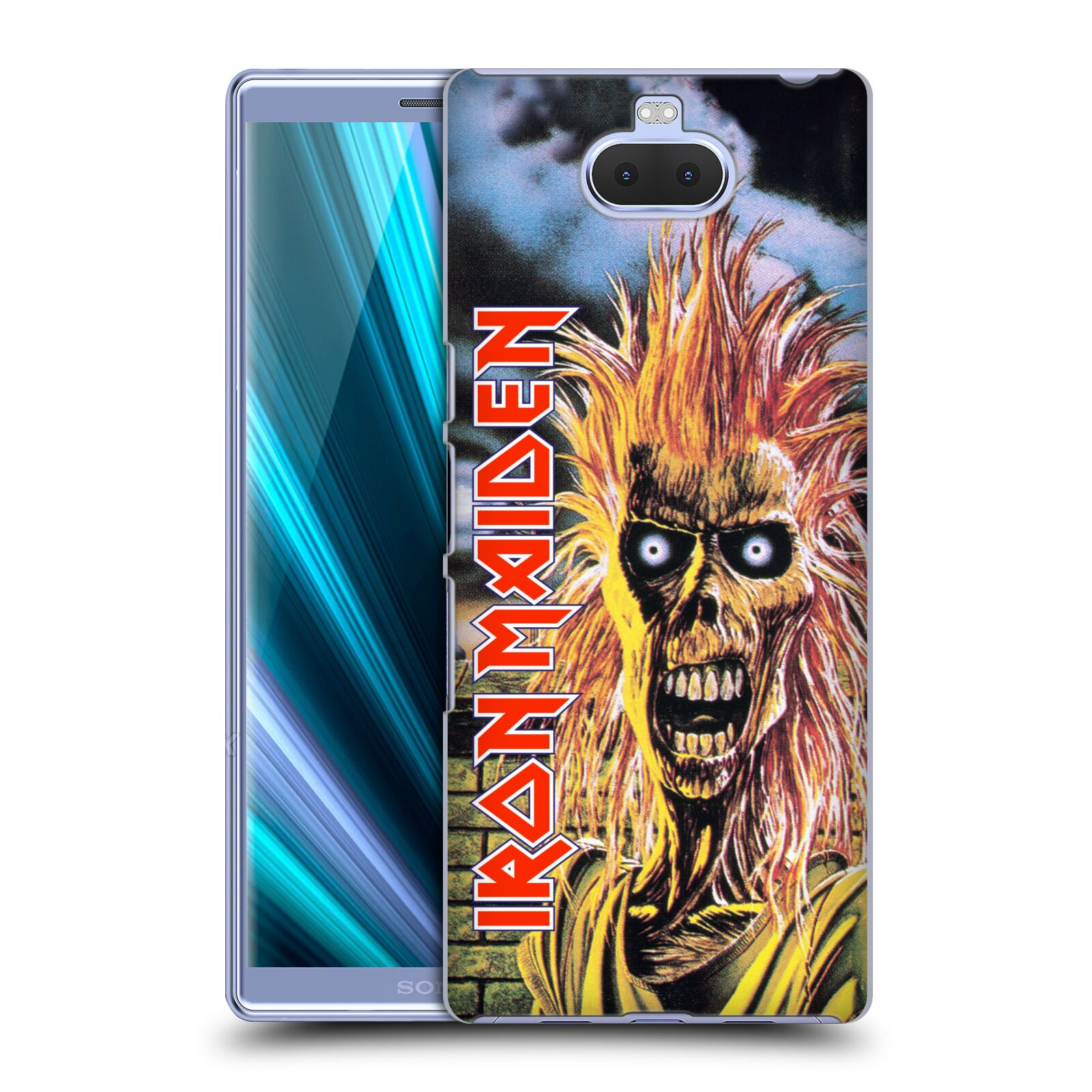 Pouzdro na mobil Sony Xperia 10 - Head Case - Heavymetalová skupina Iron Maiden punker