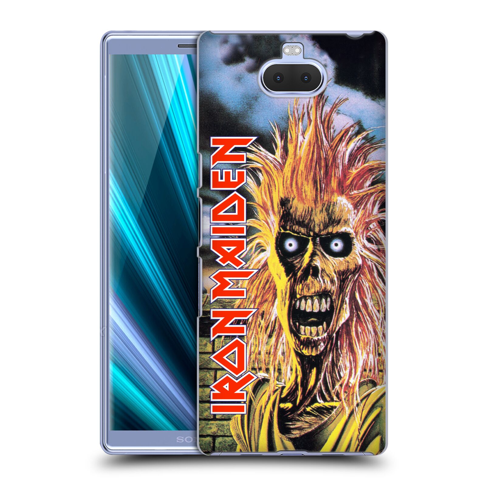 Pouzdro na mobil Sony Xperia 10 Plus - Head Case - Heavymetalová skupina Iron Maiden punker