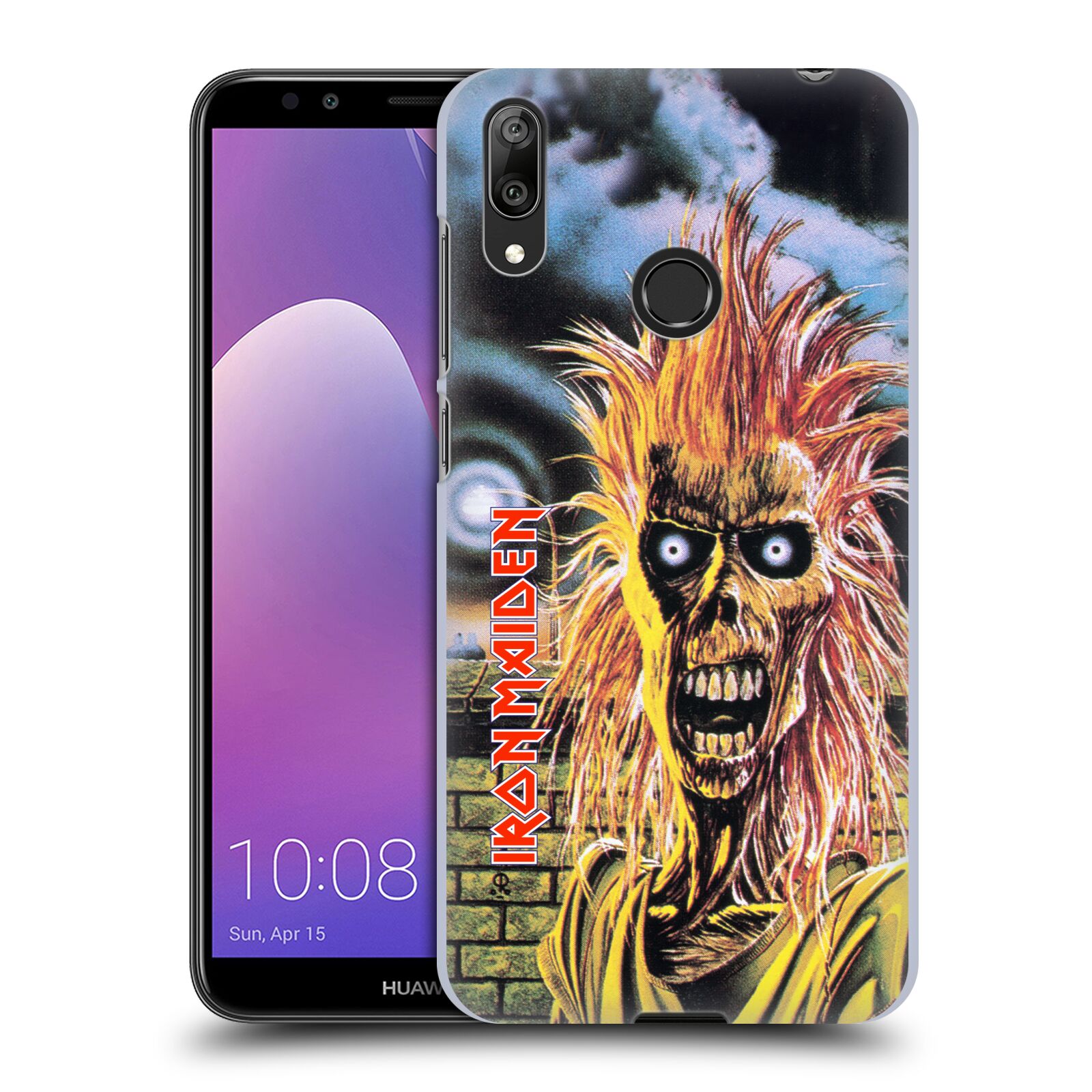 Pouzdro na mobil Huawei Y7 2019 - Head Case - Heavymetalová skupina Iron Maiden punker