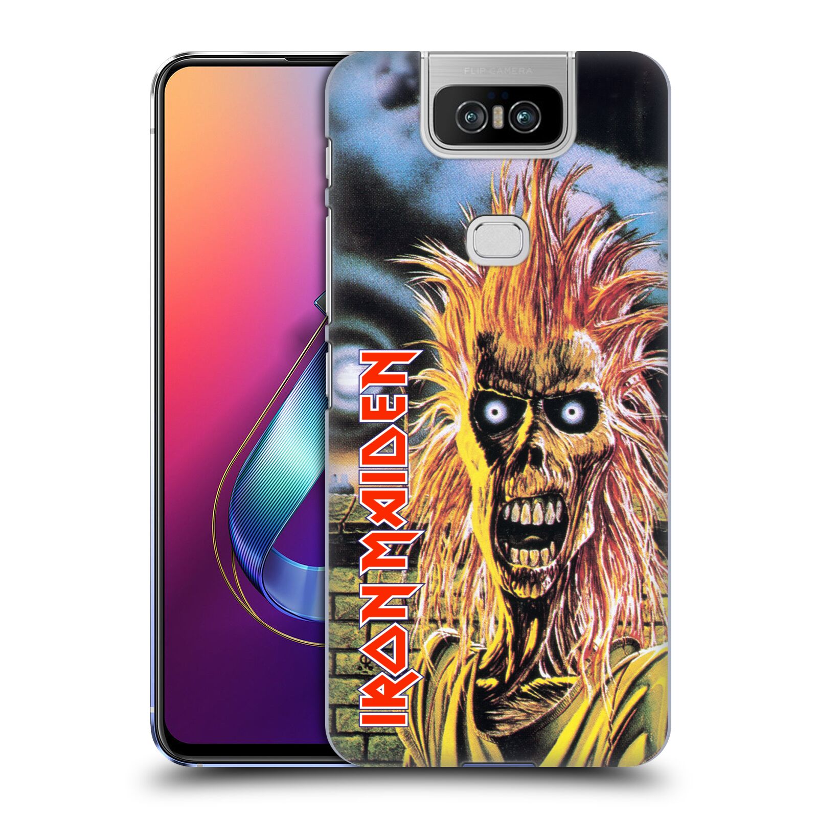 Pouzdro na mobil Asus Zenfone 6 ZS630KL - HEAD CASE - Heavymetalová skupina Iron Maiden punker