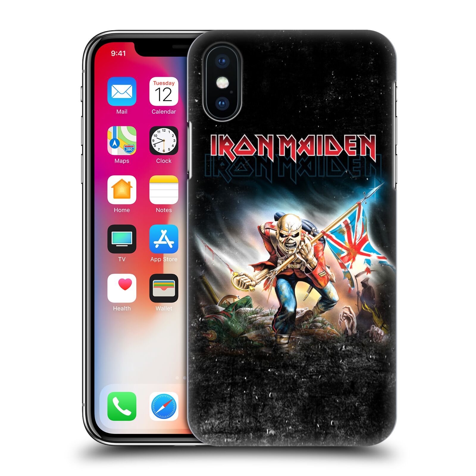 HEAD CASE plastový obal na mobil Apple Iphone X / XS Heavymetalová skupina Iron Maiden bojovník