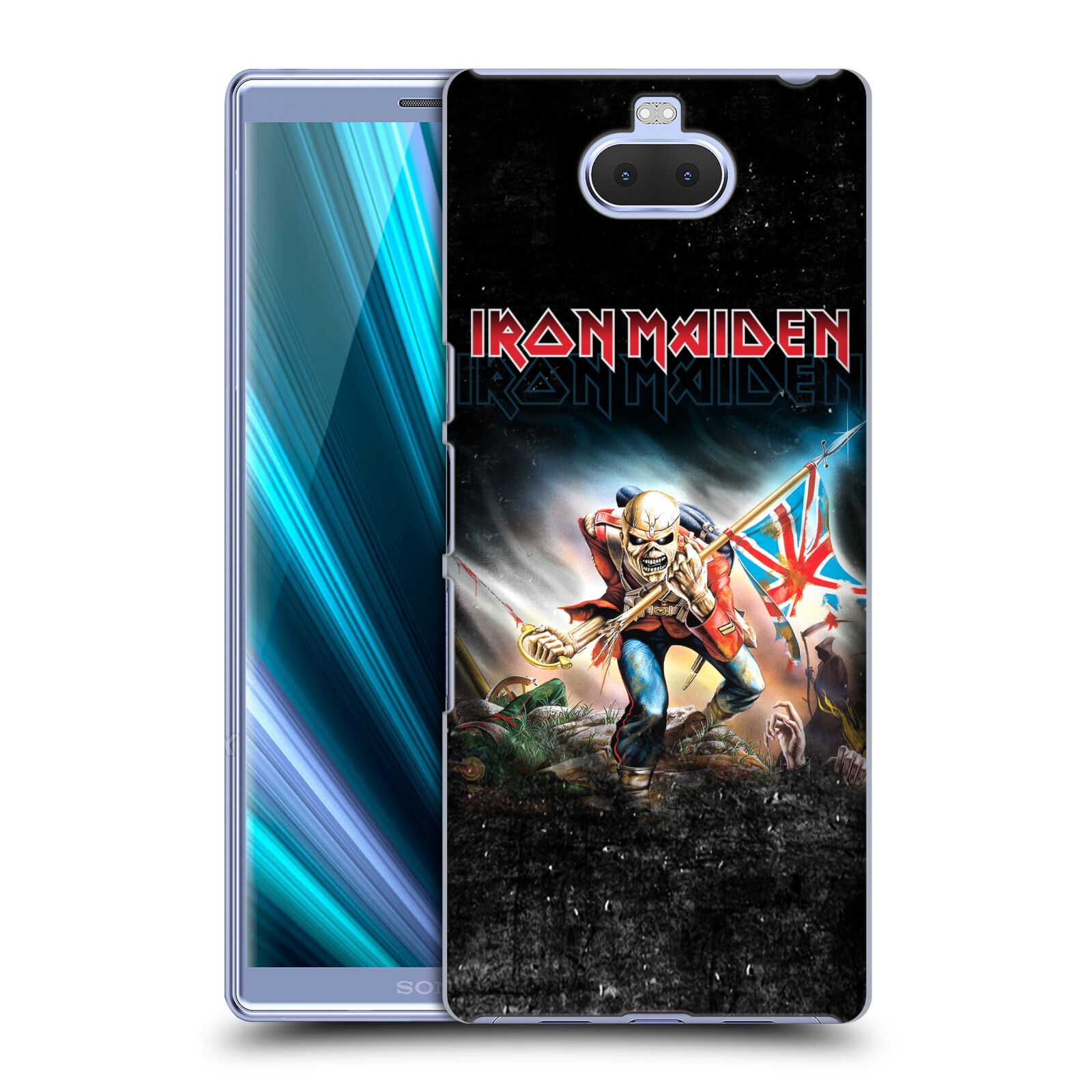 Pouzdro na mobil Sony Xperia 10 Plus - Head Case - Heavymetalová skupina Iron Maiden bojovník