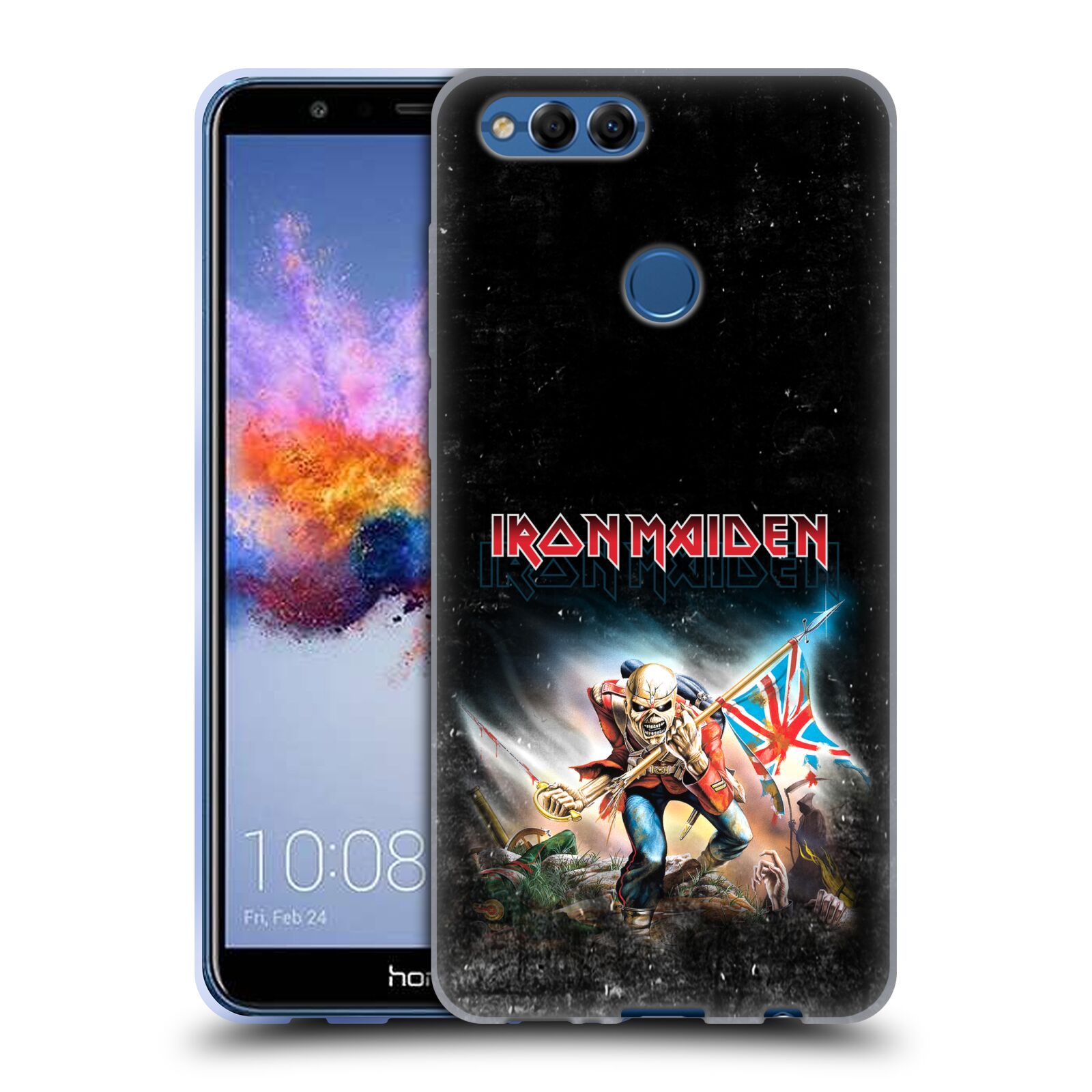 HEAD CASE silikonový obal na mobil Honor 7X Heavymetalová skupina Iron Maiden bojovník