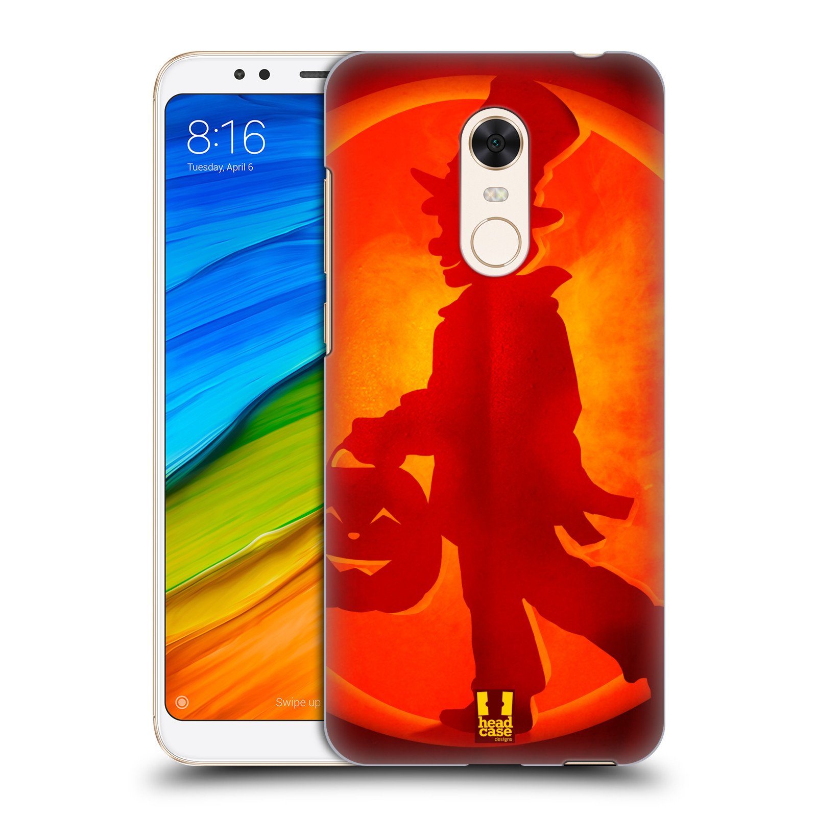 HEAD CASE plastový obal na mobil Xiaomi Redmi 5 PLUS vzor odraz svítilny oranžová ŠILENÝ KLOBOUČNÍK
