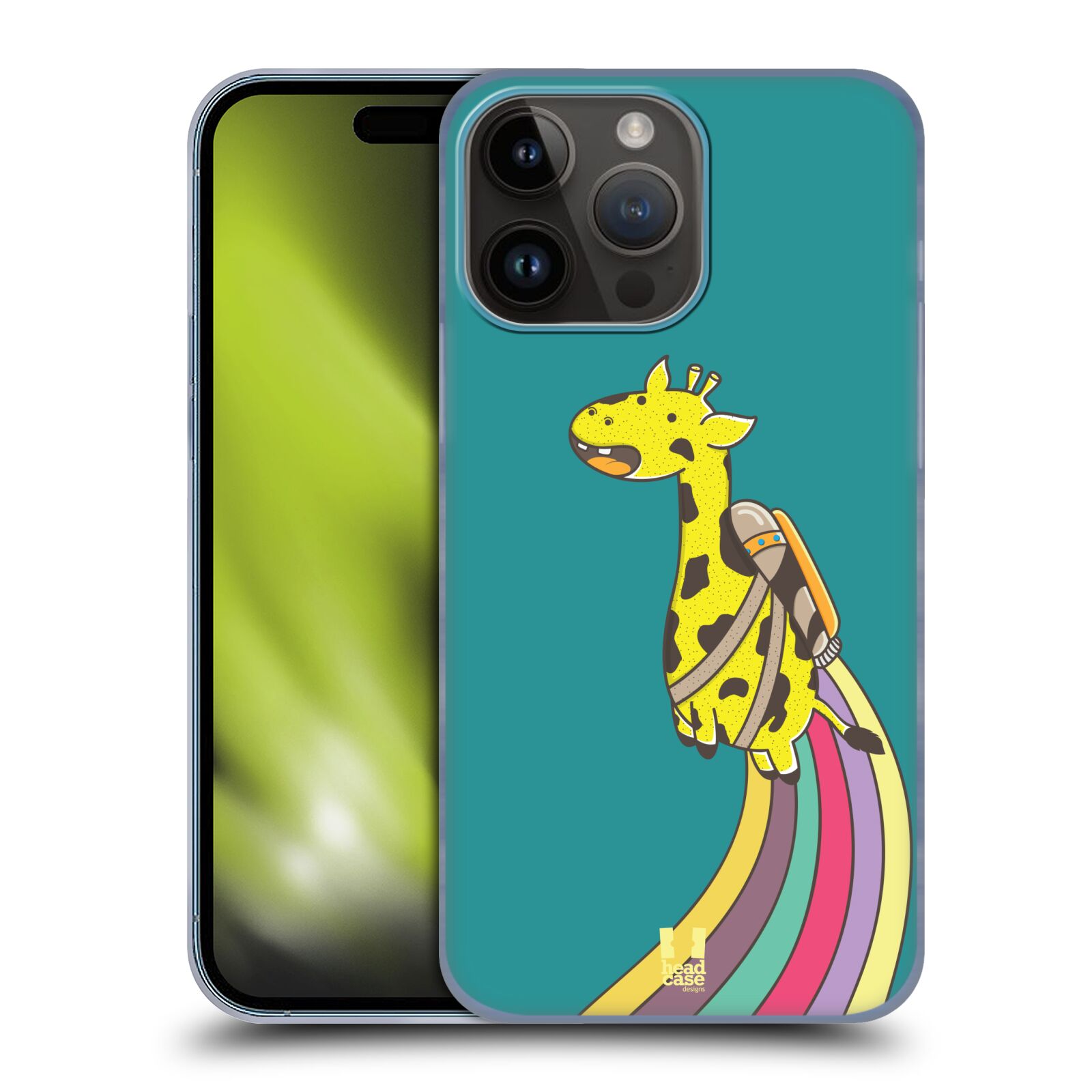 Plastový obal HEAD CASE na mobil Apple Iphone 15 PRO MAX  - letící žirafa