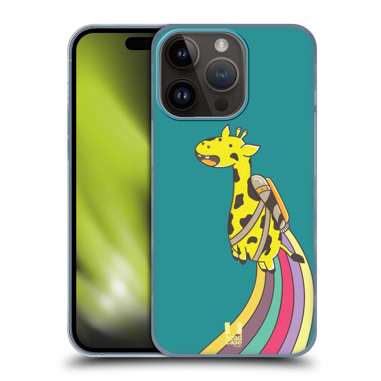 Plastový obal HEAD CASE na mobil Apple Iphone 15 Pro  - letící žirafa