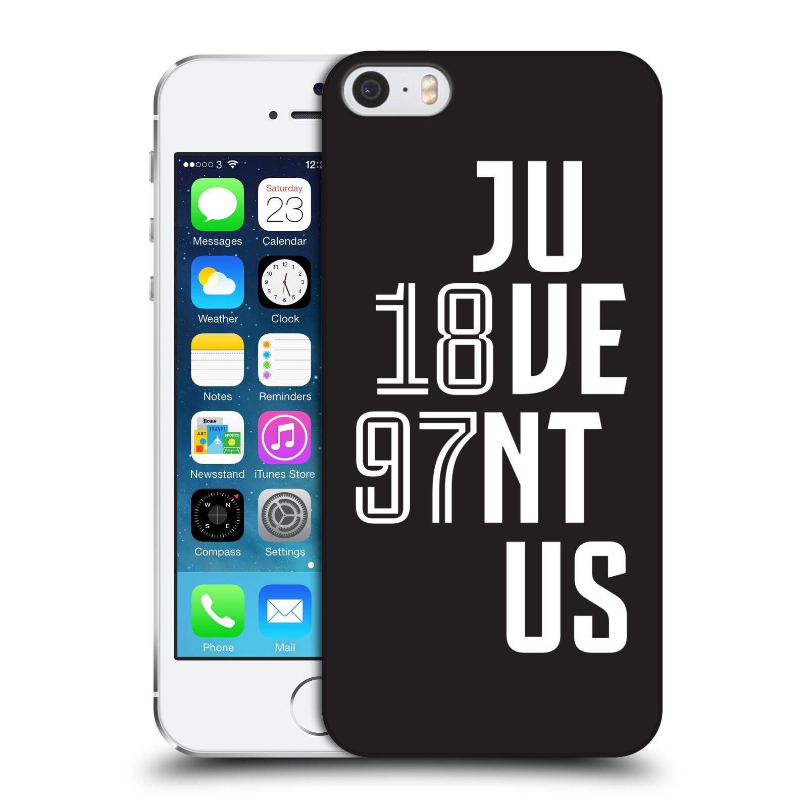 Zadní obal pro mobil Apple Iphone 5/5S/SE 2015 - HEAD CASE - Fotbalový klub Juventus - Velké písmo