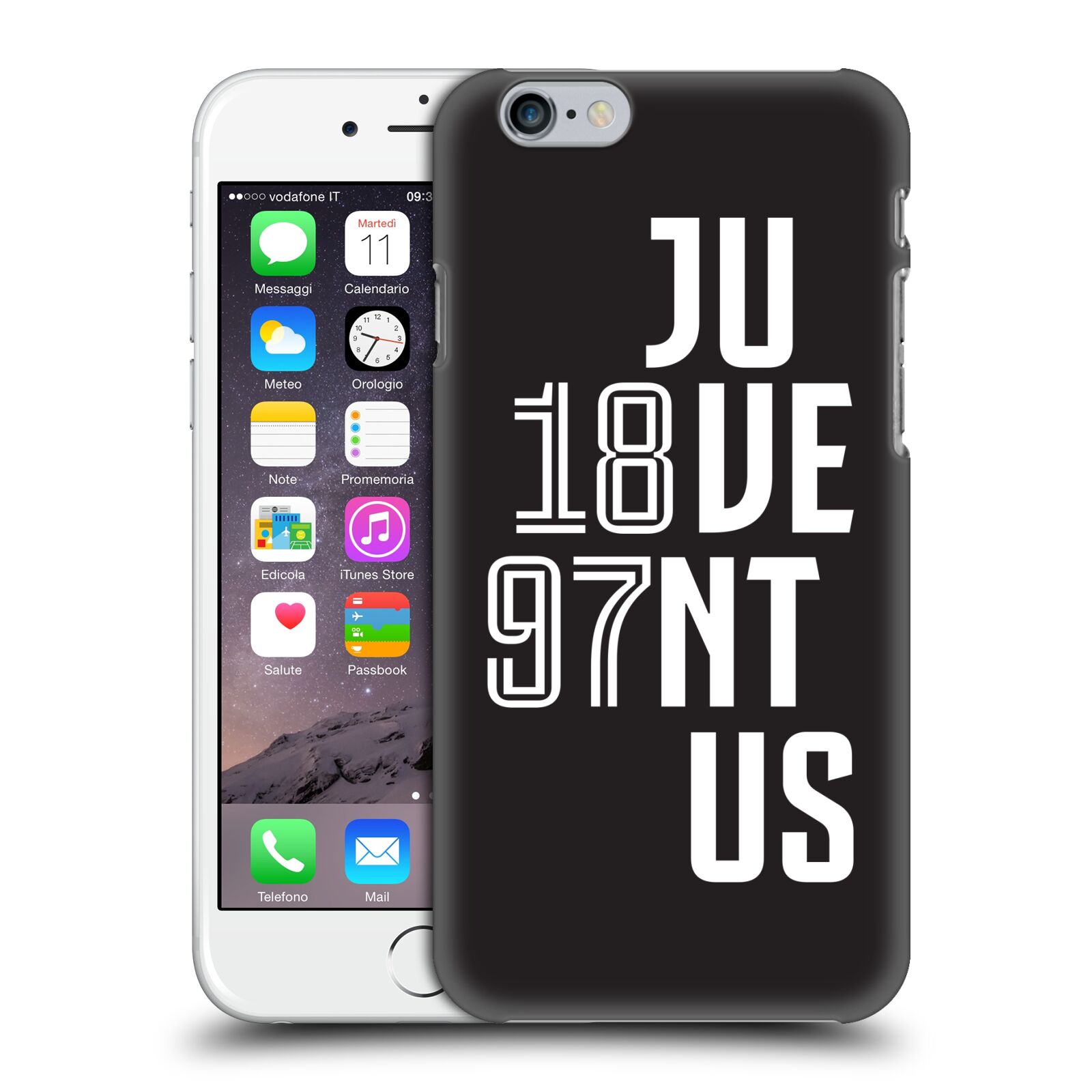 Zadní obal pro mobil Apple Iphone 6/6S - HEAD CASE - Fotbalový klub Juventus - Velké písmo