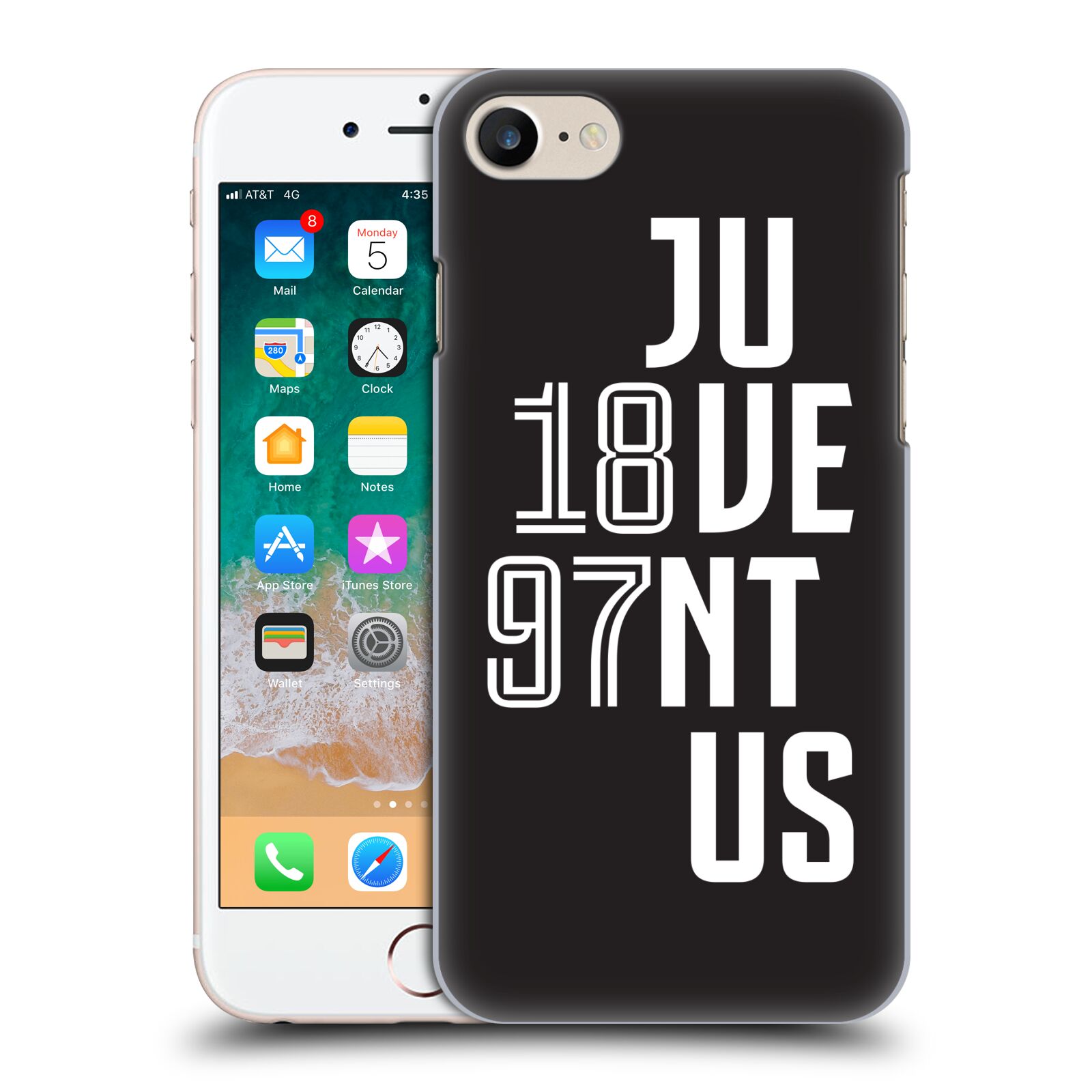 Zadní obal pro mobil Apple Iphone 7/8/SE2020 - HEAD CASE - Fotbalový klub Juventus - Velké písmo
