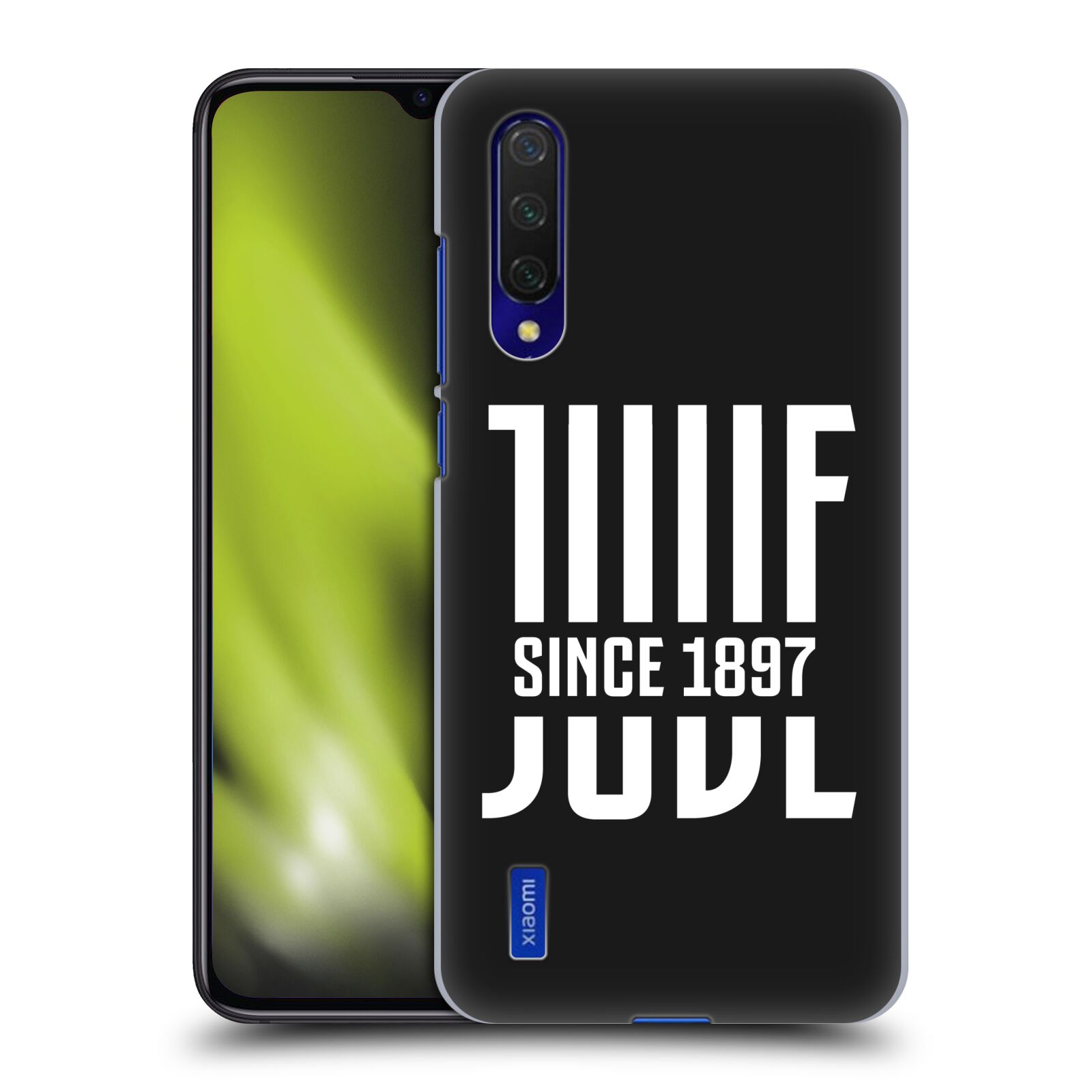 Zadní kryt na mobil Xiaomi MI 9 LITE Fotbalový klub Juventus FC černý JUVE bílá