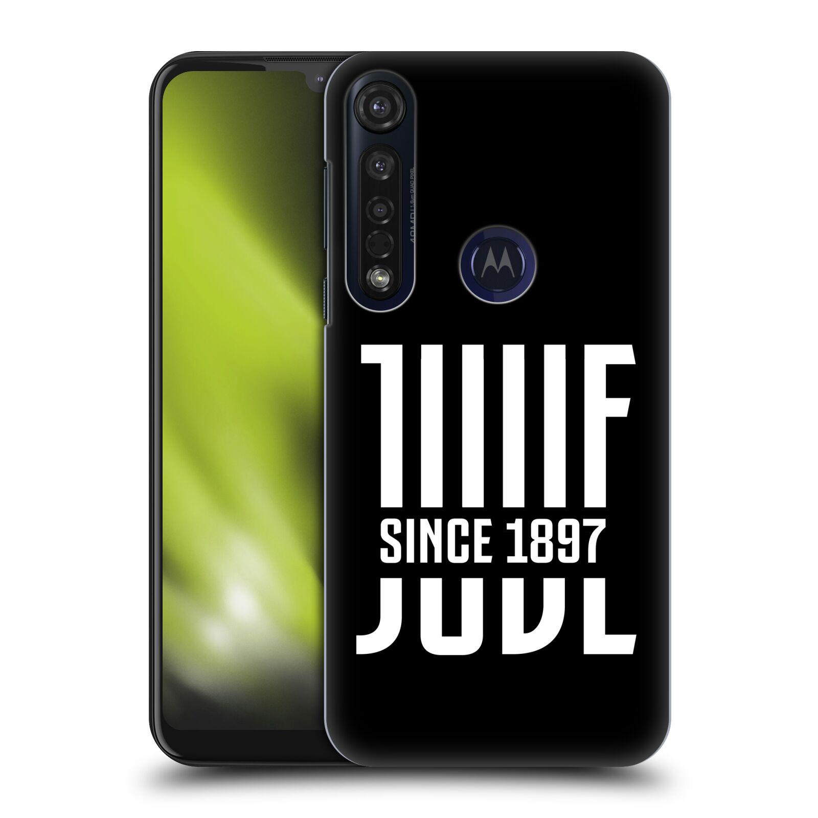 Pouzdro na mobil Motorola Moto G8 PLUS - HEAD CASE - Fotbalový klub Juventus FC černý JUVE bílá