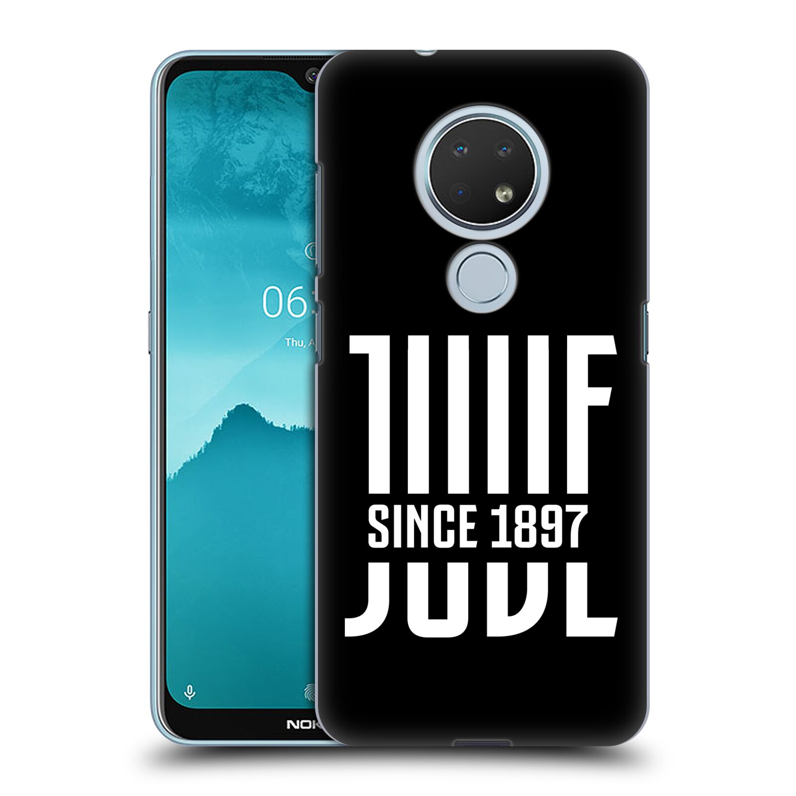 Pouzdro na mobil Nokia 6.2 - HEAD CASE - Fotbalový klub Juventus FC černý JUVE bílá