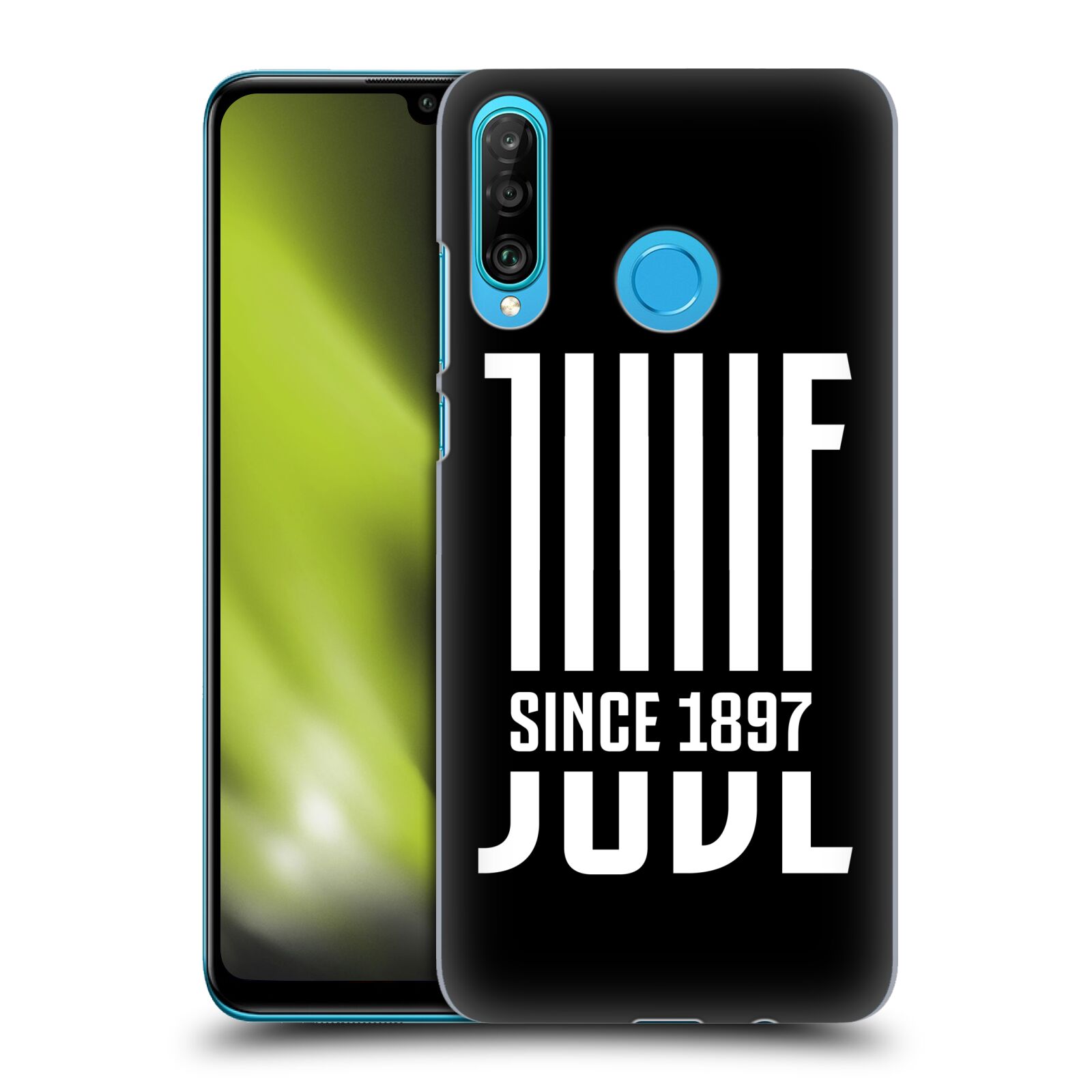Pouzdro na mobil Huawei P30 LITE - HEAD CASE - Fotbalový klub Juventus FC černý JUVE bílá