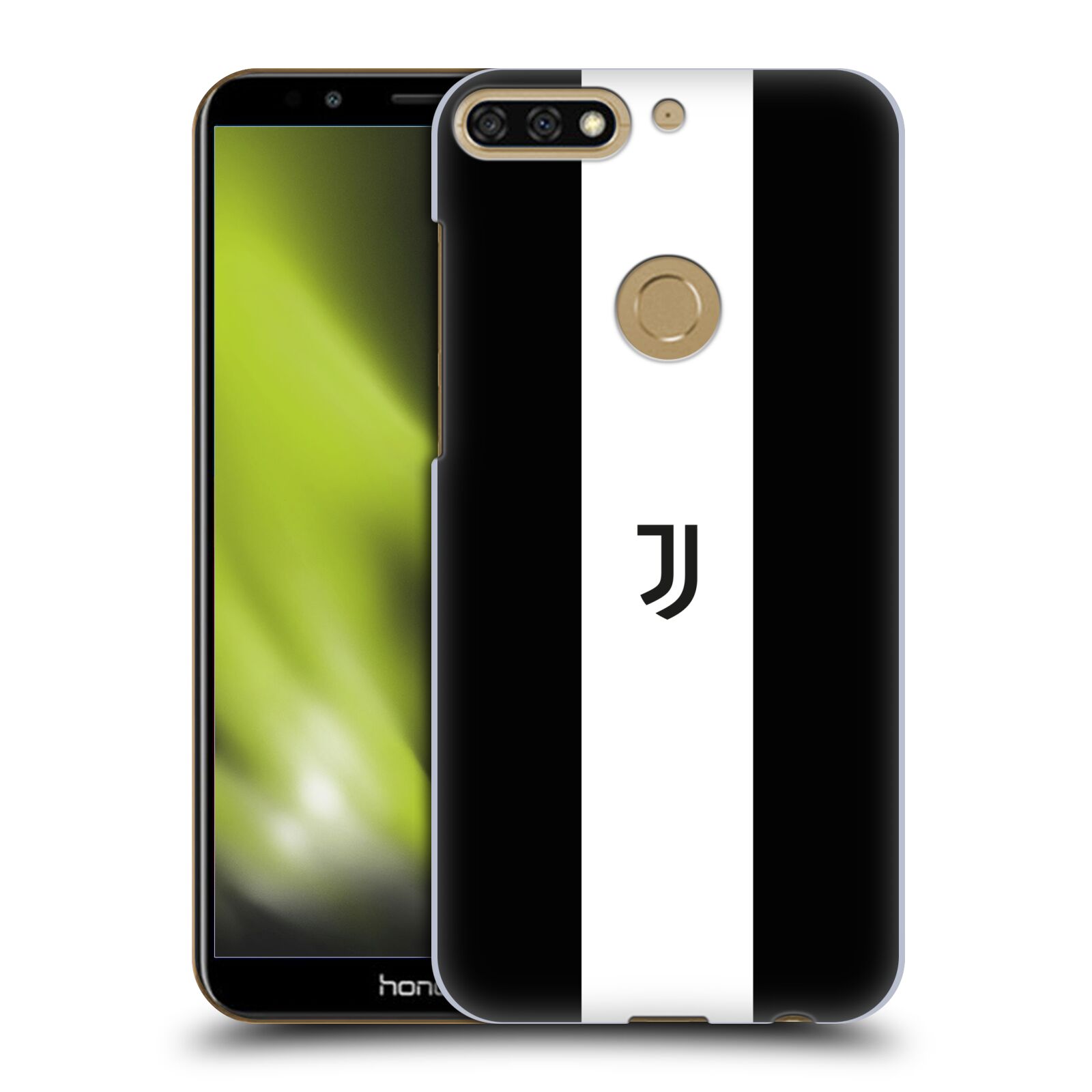 HEAD CASE plastový obal na mobil Honor 7c Fotbalový klub Juventus FC pruhy znak černá a bílá