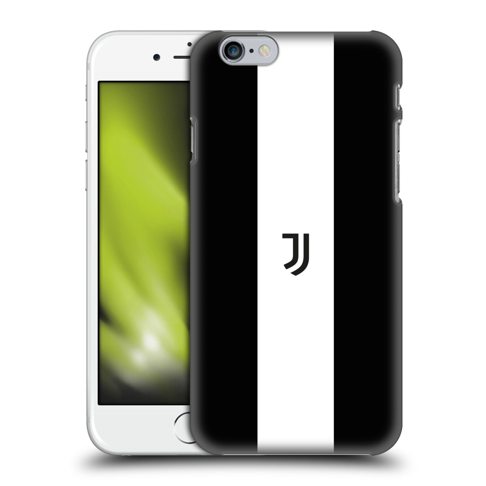 Plastové pouzdro pro mobil Apple Iphone 6/6S Fotbalový klub Juventus FC pruhy znak černá a bílá