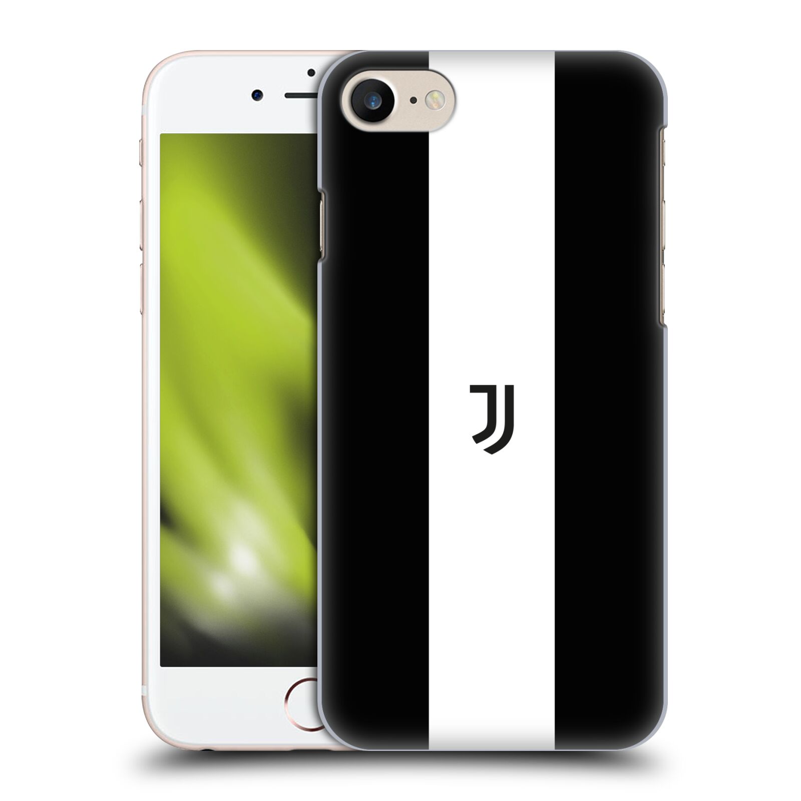 Plastové pouzdro pro mobil Apple Iphone 7/8/SE 2020 Fotbalový klub Juventus FC pruhy znak černá a bílá