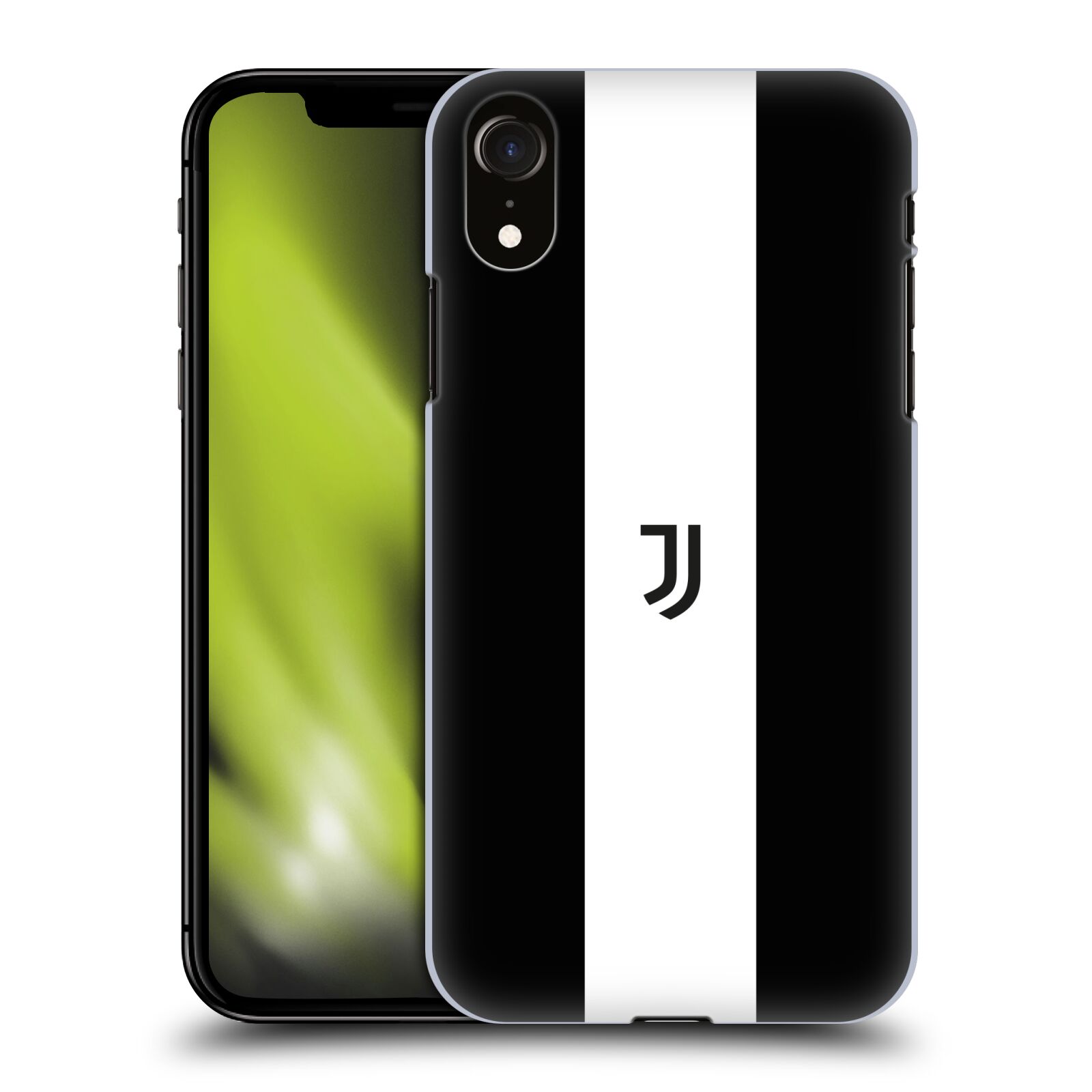 HEAD CASE plastový obal na mobil Apple Iphone XR Fotbalový klub Juventus FC pruhy znak černá a bílá