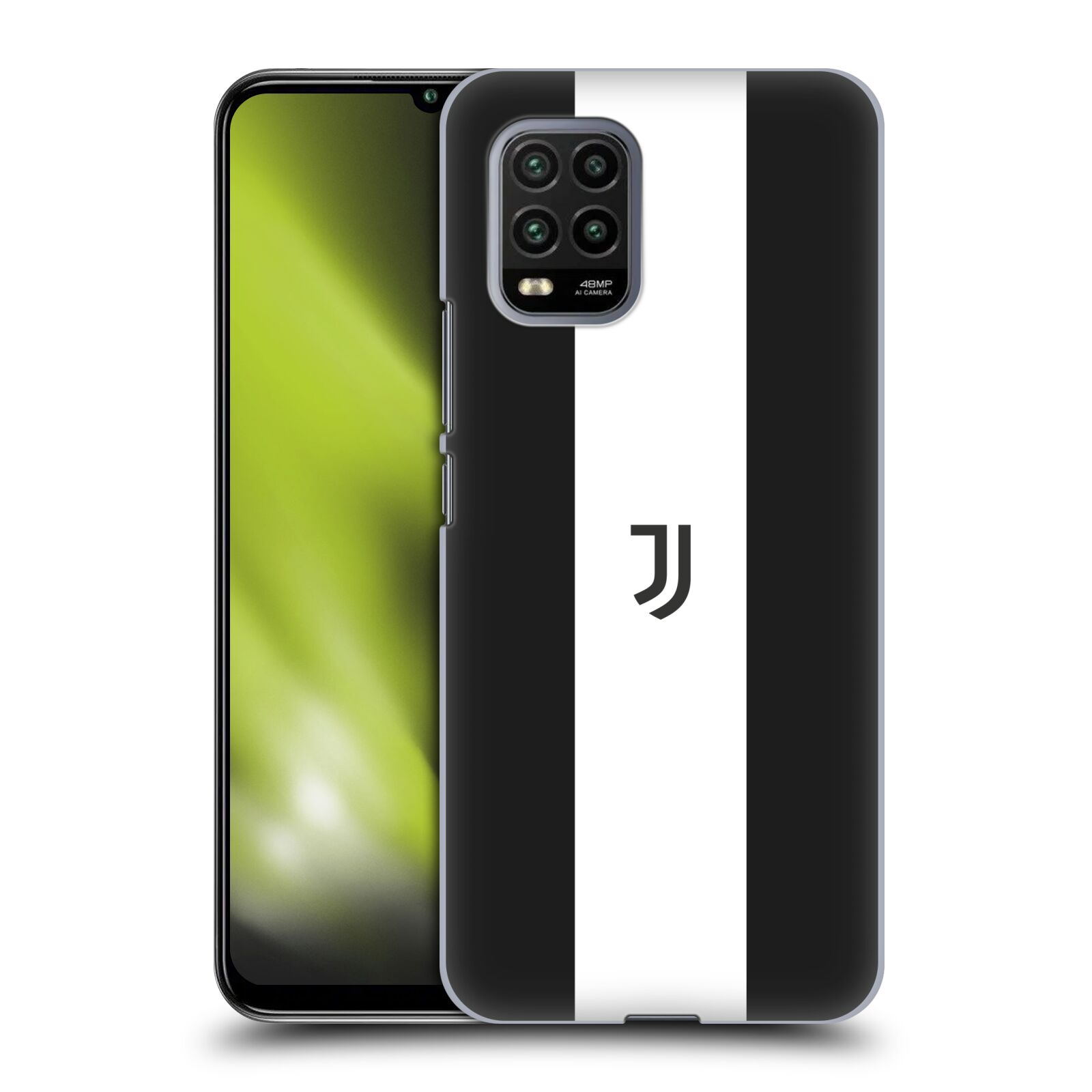 Zadní kryt, obal na mobil Xiaomi Mi 10 LITE Fotbalový klub Juventus FC pruhy znak černá a bílá