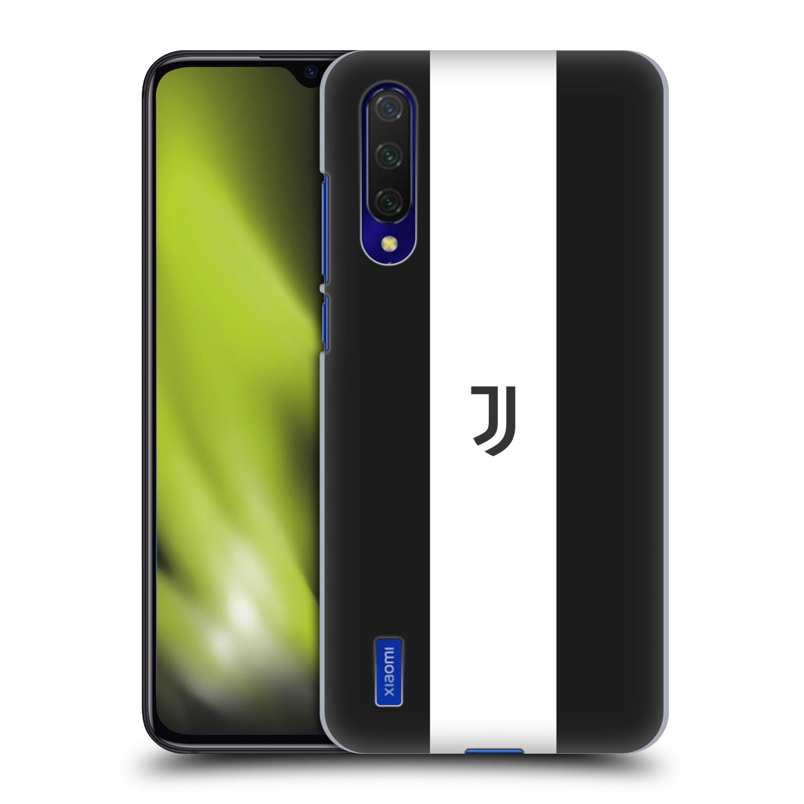 Zadní kryt na mobil Xiaomi MI 9 LITE Fotbalový klub Juventus FC pruhy znak černá a bílá
