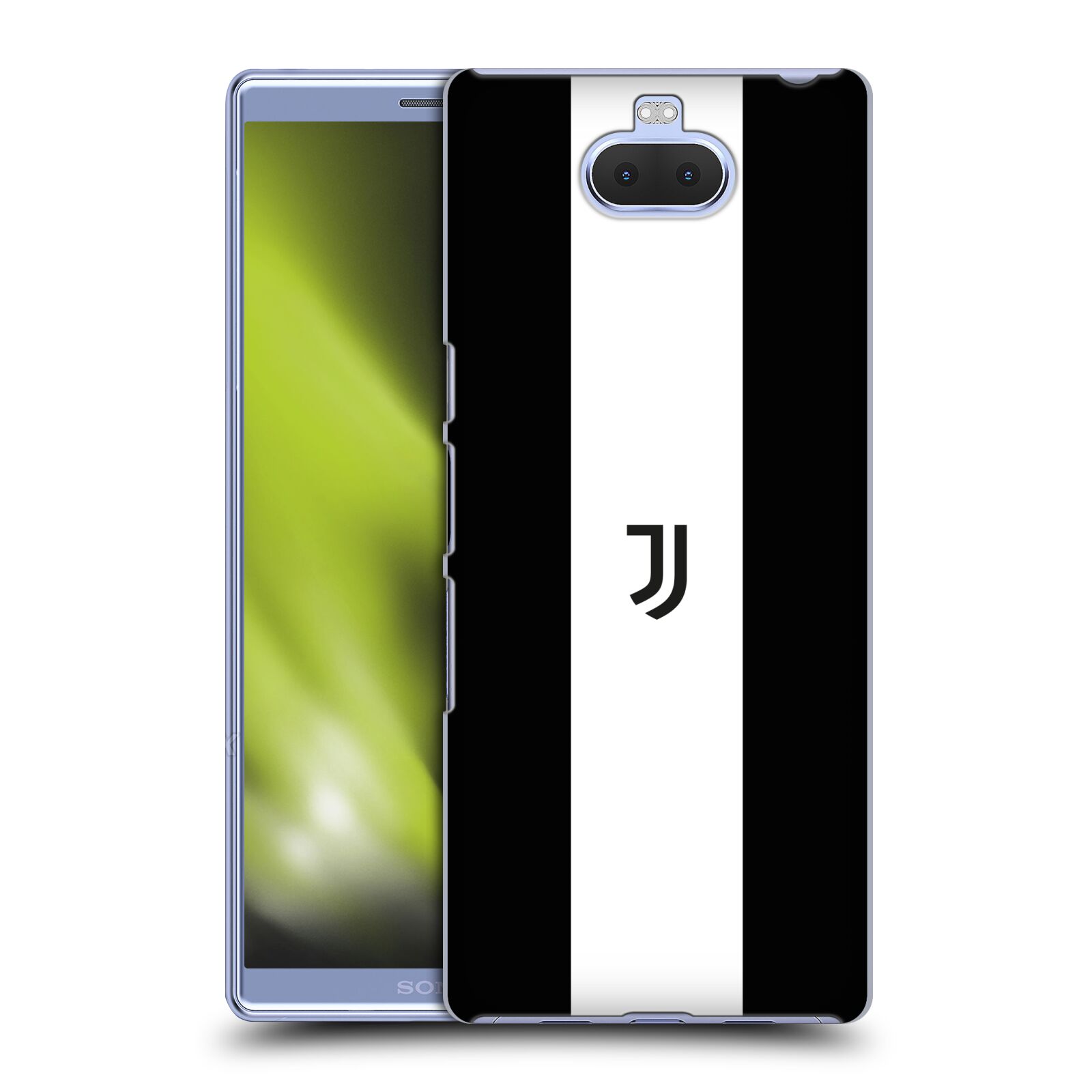 Pouzdro na mobil Sony Xperia 10 - Head Case - Fotbalový klub Juventus FC pruhy znak černá a bílá