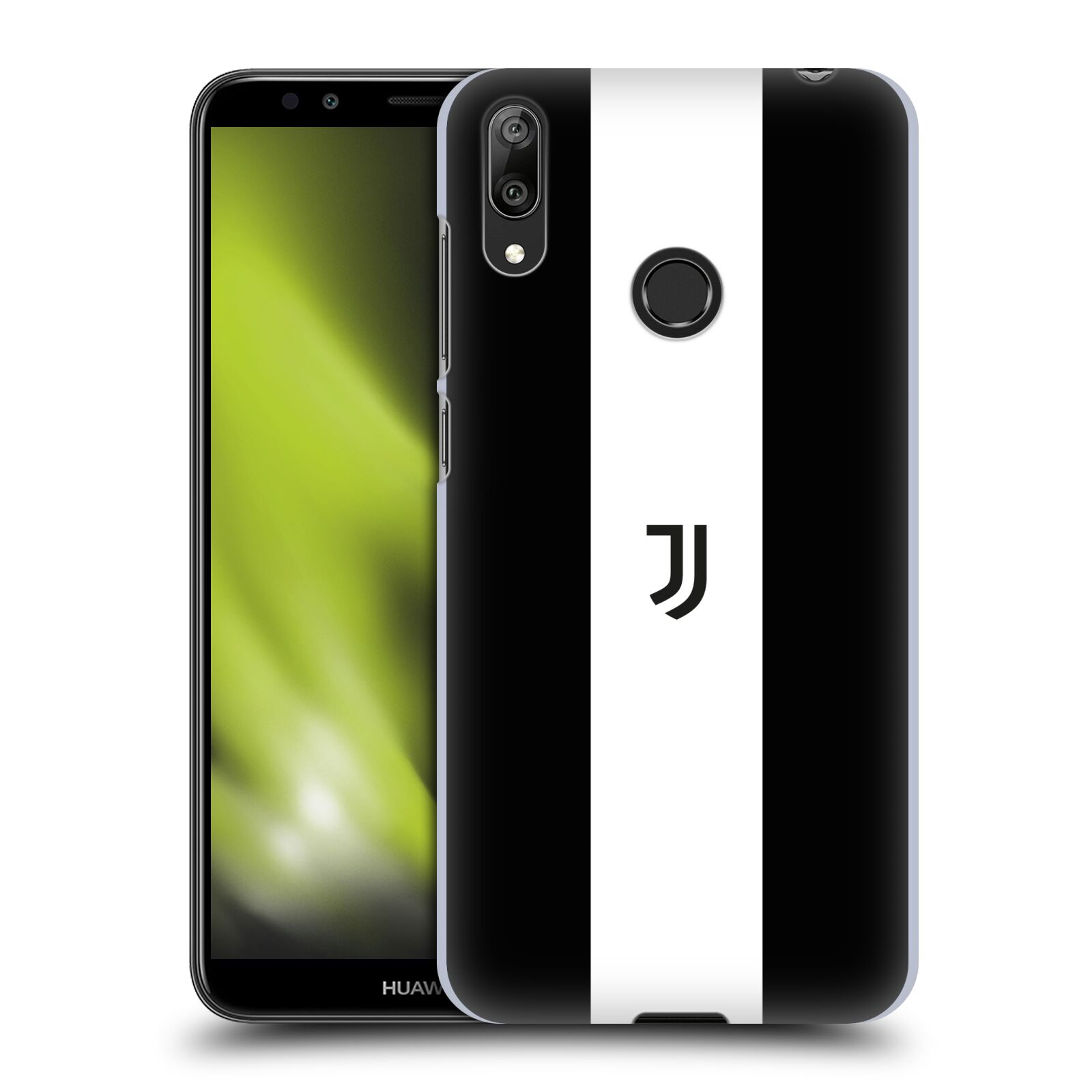 Pouzdro na mobil Huawei Y7 2019 - Head Case - Fotbalový klub Juventus FC pruhy znak černá a bílá