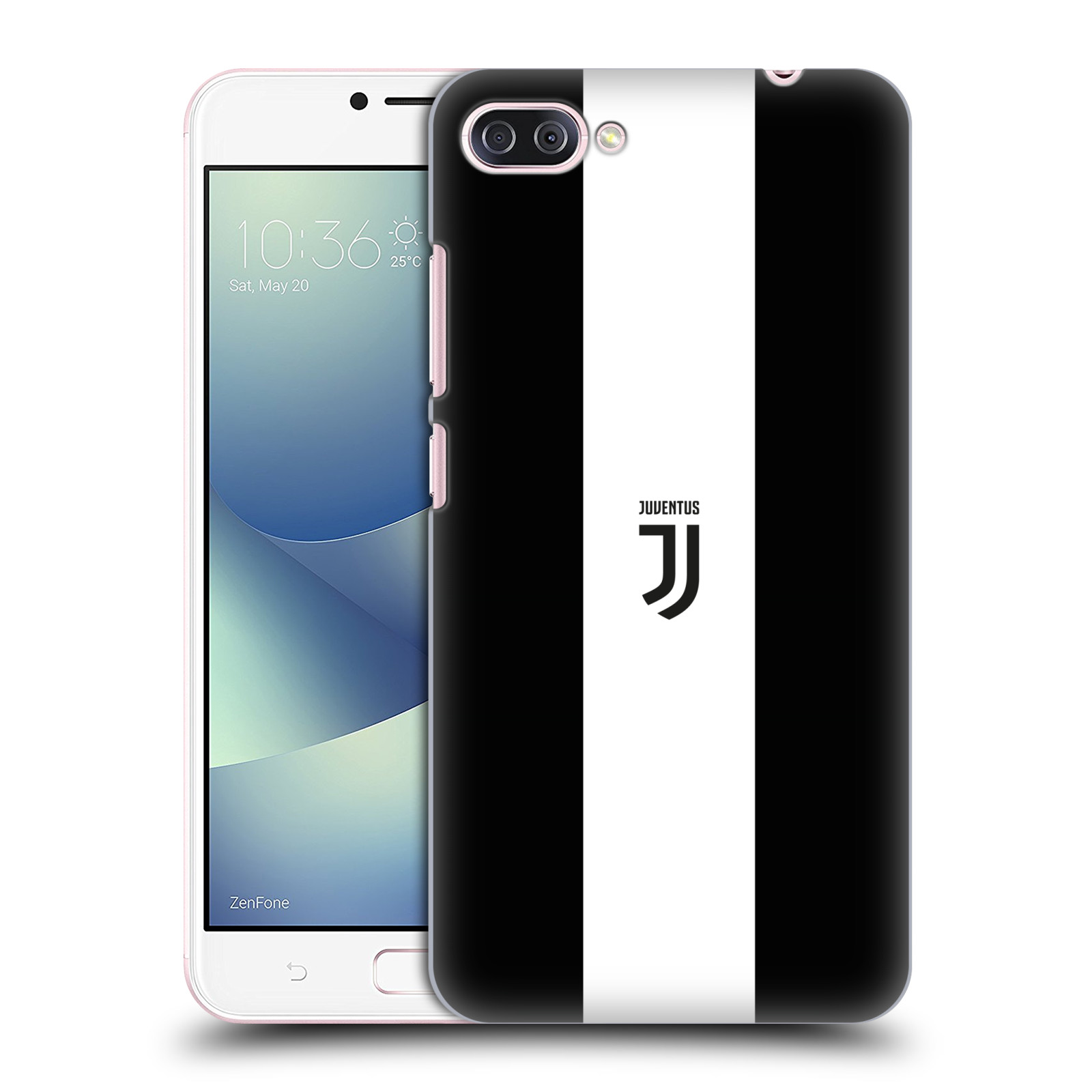 HEAD CASE plastový obal na mobil Asus Zenfone 4 MAX ZC554KL Fotbalový klub Juventus FC pruhy znak černá a bílá